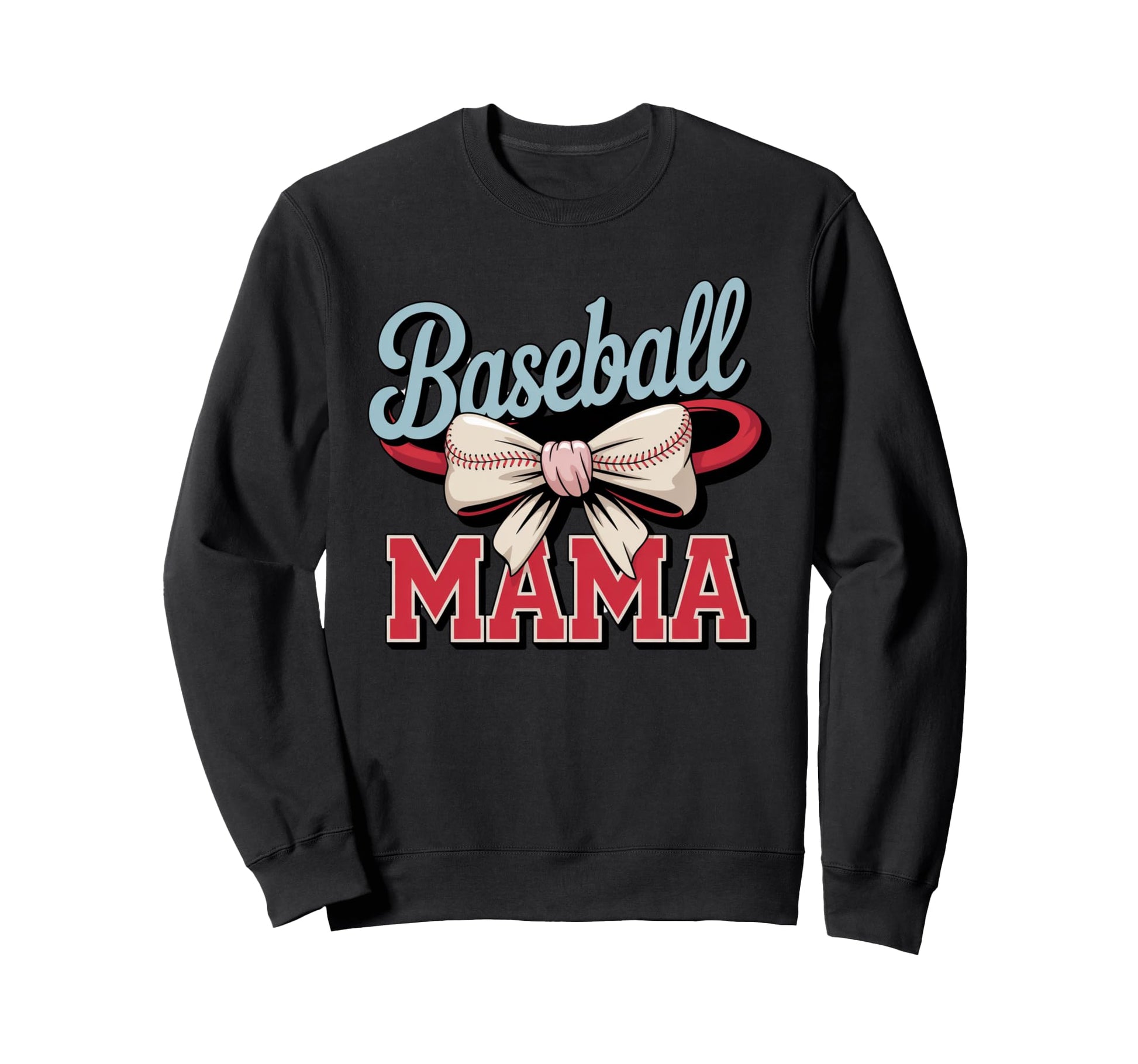 Coquette Bow American Baseball Sweatshirt - Fun Novelty Design for Adults - T-Shirt, Sweatshirt, Hoodie