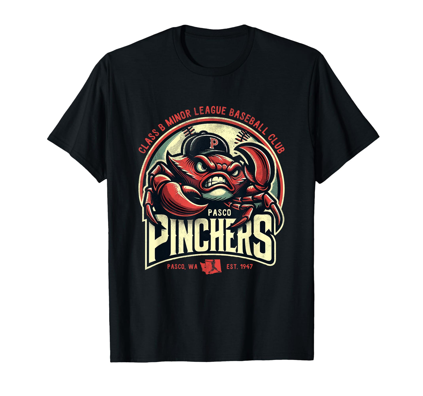 Pasco Pinchers Minor League T-Shirt - Fun Novelty Design for Adults - T-Shirt, Sweatshirt, Hoodie