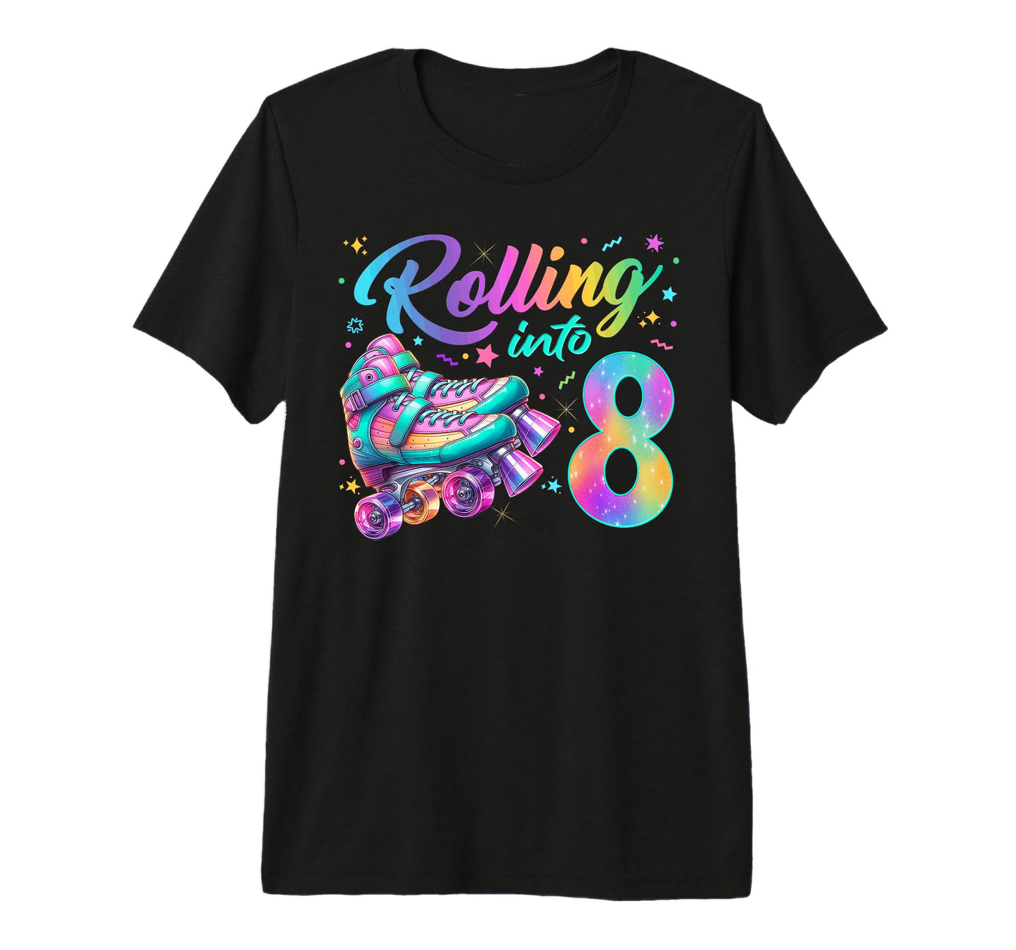 Roller Skates Birthday Skating Party Theme T-Shirt - Trendy Graphic Unisex - T-Shirt, Sweatshirt, Hoodie
