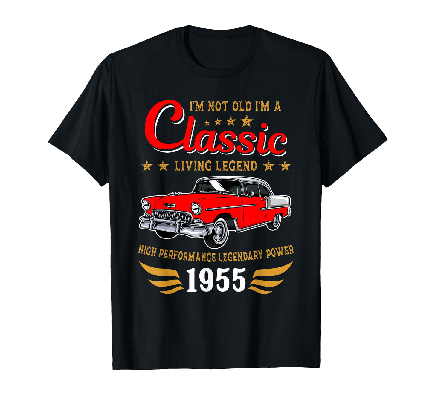 1955 Birthday Car Legends Born 1955 T-Shirt - Trendy Graphic for Adults - T-Shirt, Sweatshirt, Hoodie