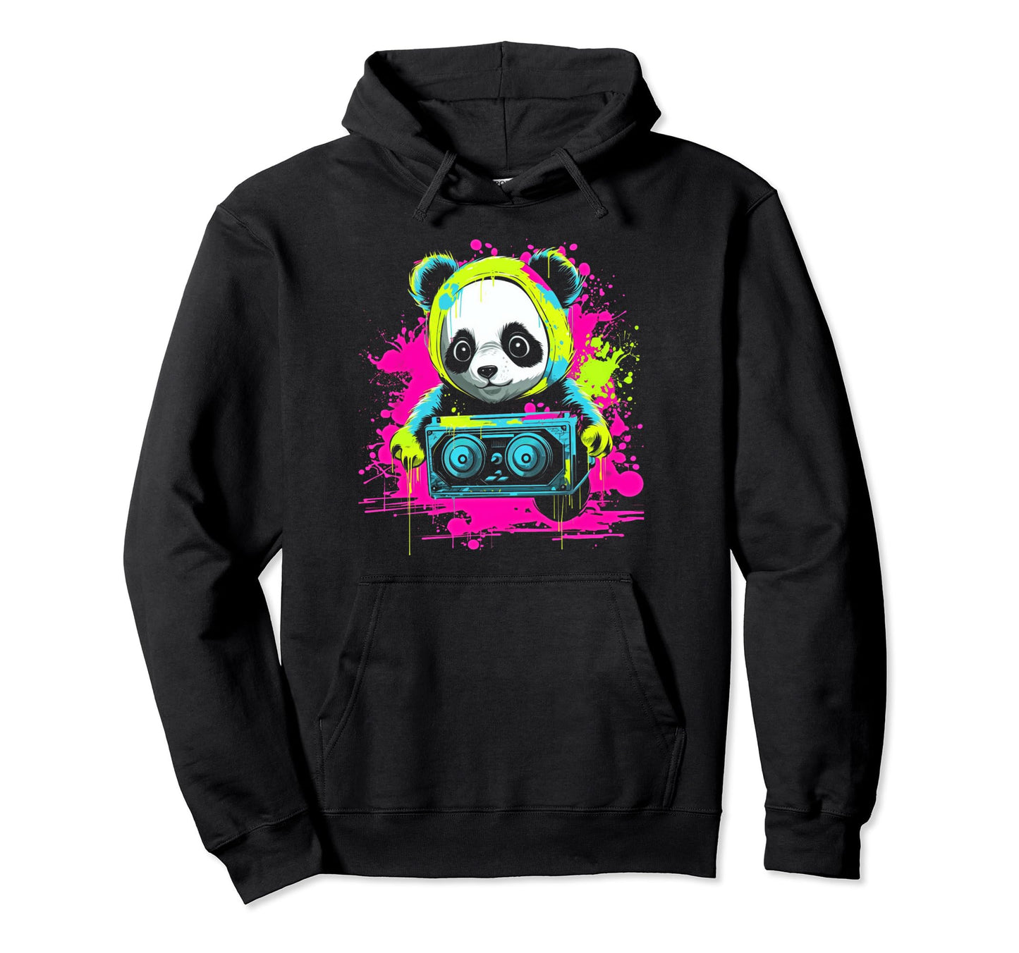 Kawaii Panda Dj Japanese Edm Y2K Hoodie - Minimalist Print Unisex - T-Shirt, Sweatshirt, Hoodie