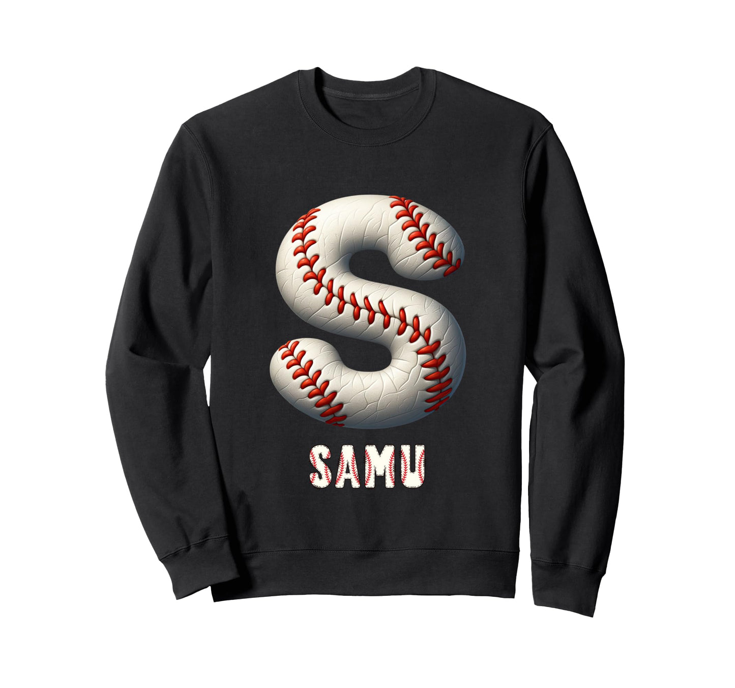 Baseball Home Run Najem Initial Sweatshirt - Casual Everyday Wear Unisex - T-Shirt, Sweatshirt, Hoodie