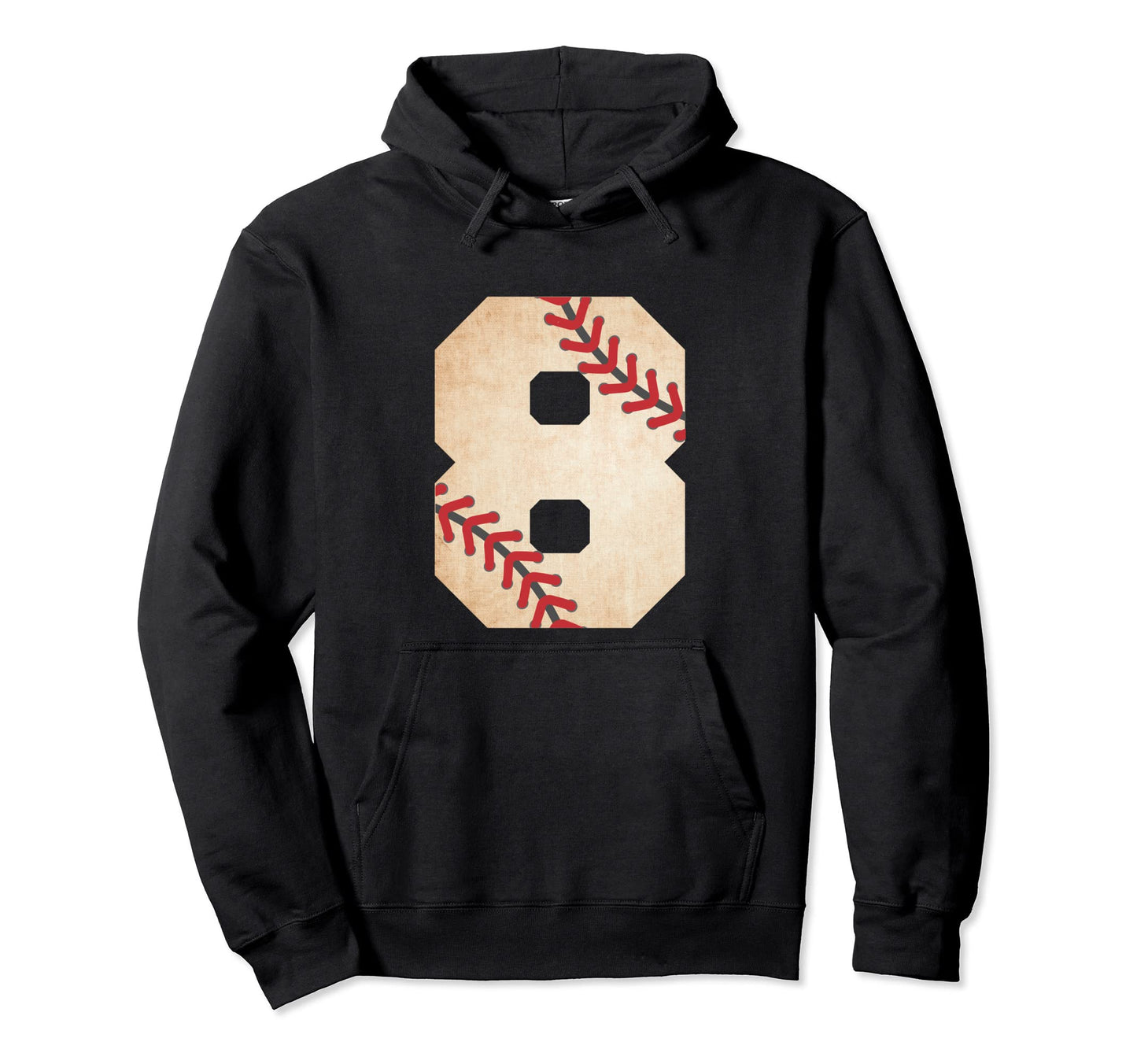 8Th Birthday Baseball Themed Party 8 Hoodie - Custom Art Print for Adults - T-Shirt, Sweatshirt, Hoodie