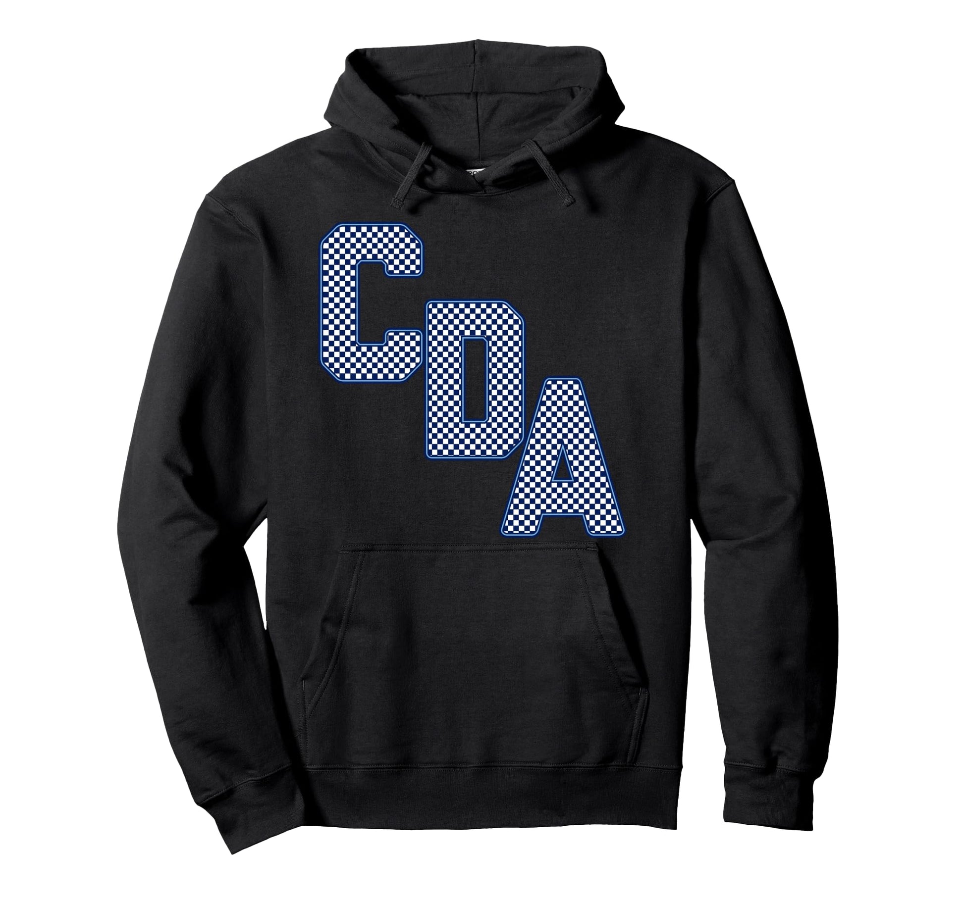 Cda Checkered Hoodie - Minimalist Print for Adults - T-Shirt, Sweatshirt, Hoodie