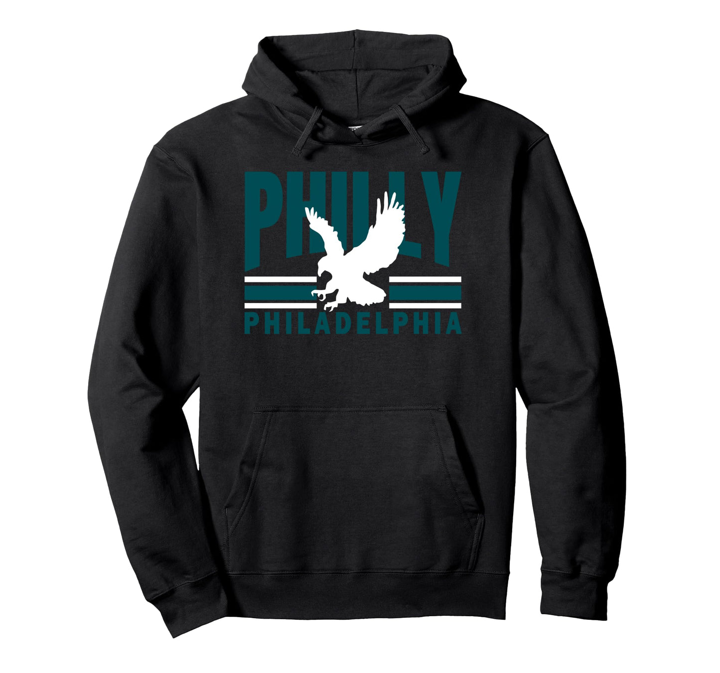 Fly Philadelphia Green White Stripes Hoodie - Aesthetic Graphic for Adults - T-Shirt, Sweatshirt, Hoodie