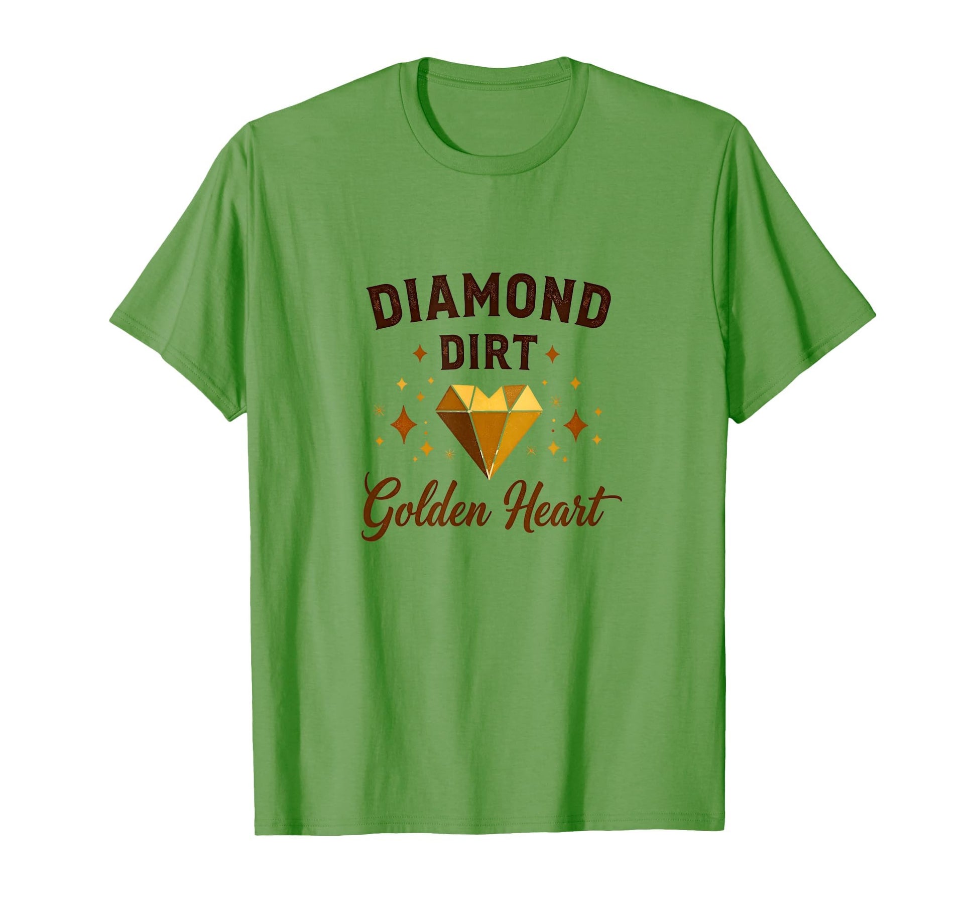 Diamond Dirt Golden Heart Baseball Mom T-Shirt - Trendy Graphic Unisex - T-Shirt, Sweatshirt, Hoodie