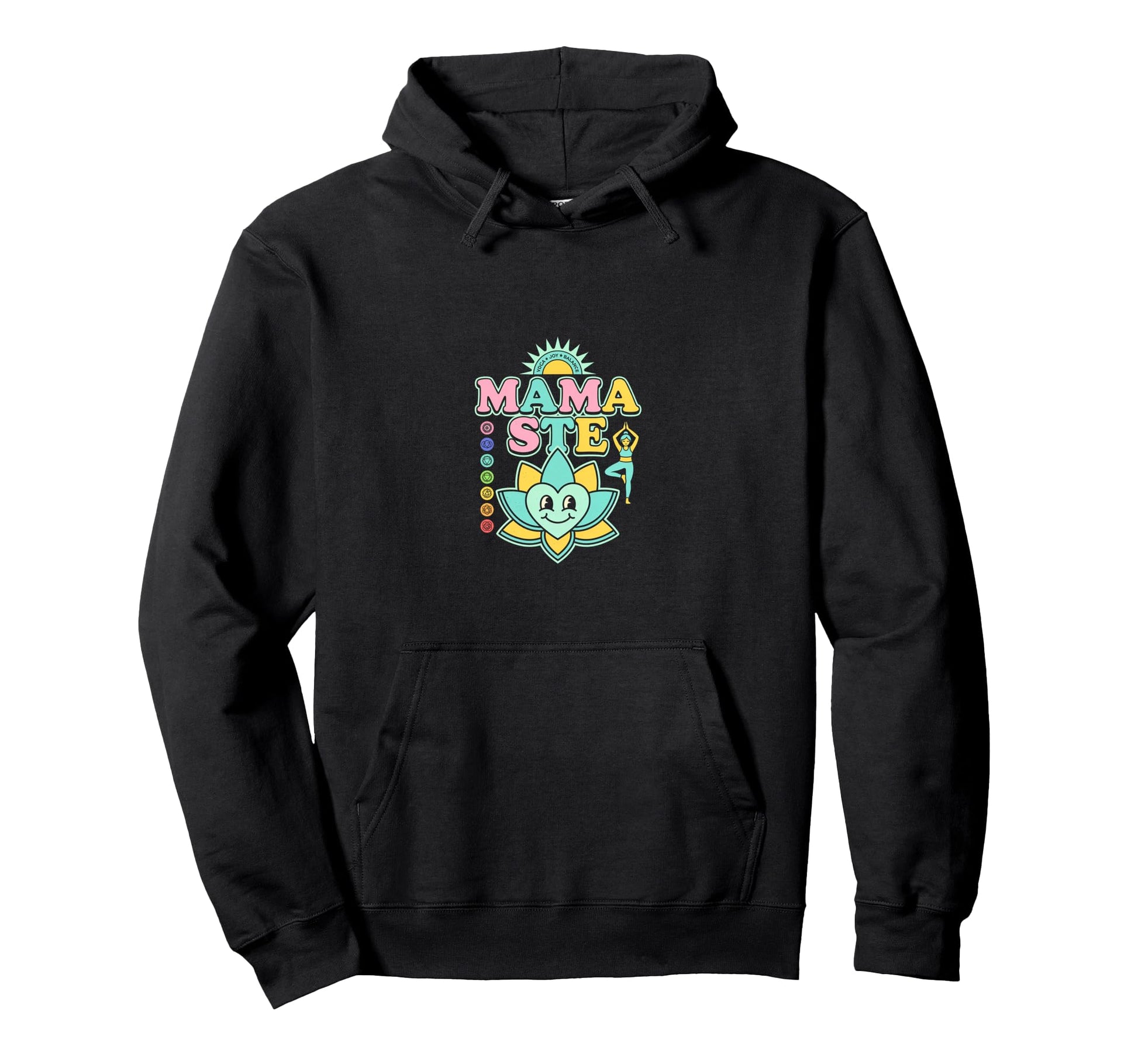 Mama Ste Yoga Mom Lotus Heart Balance Hoodie - Novelty Apparel Unisex - T-Shirt, Sweatshirt, Hoodie