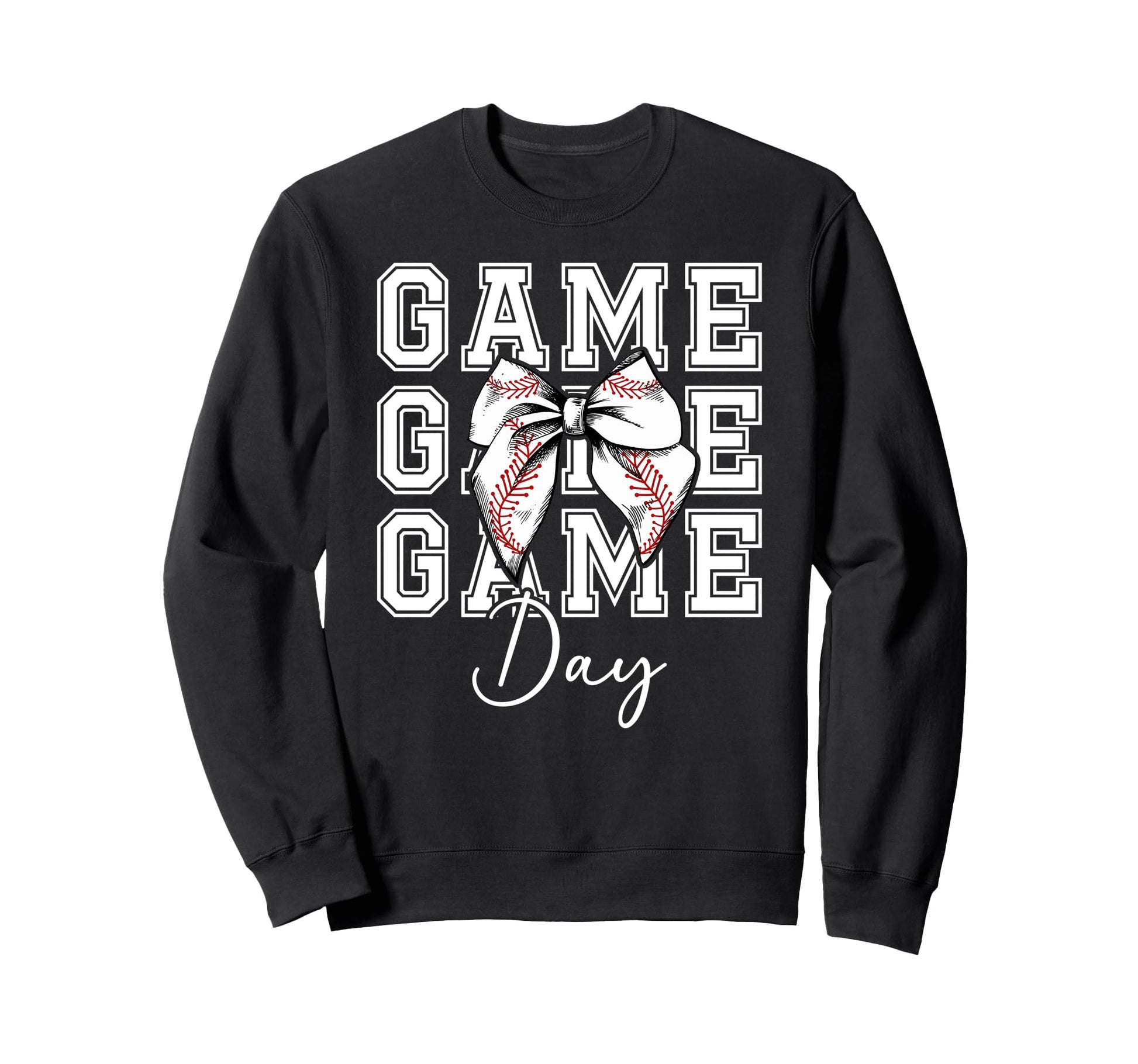 Game Day Baseball Coquette Sweatshirt - Casual Everyday Wear Men Women - T-Shirt, Sweatshirt, Hoodie