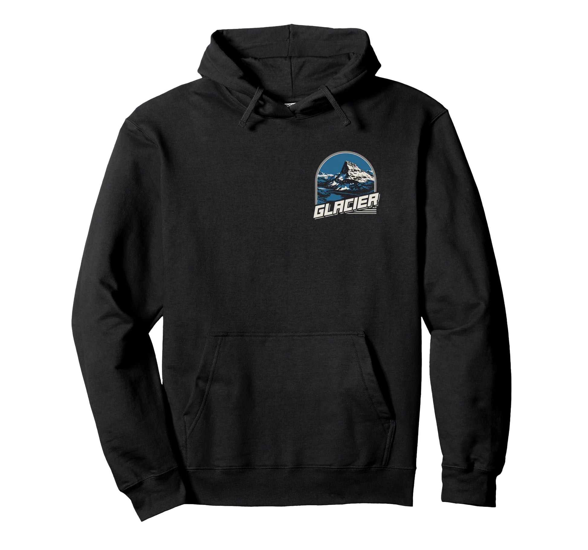 Glacier National Park Front And Back Hoodie - Unique Graphic Unisex - T-Shirt, Sweatshirt, Hoodie