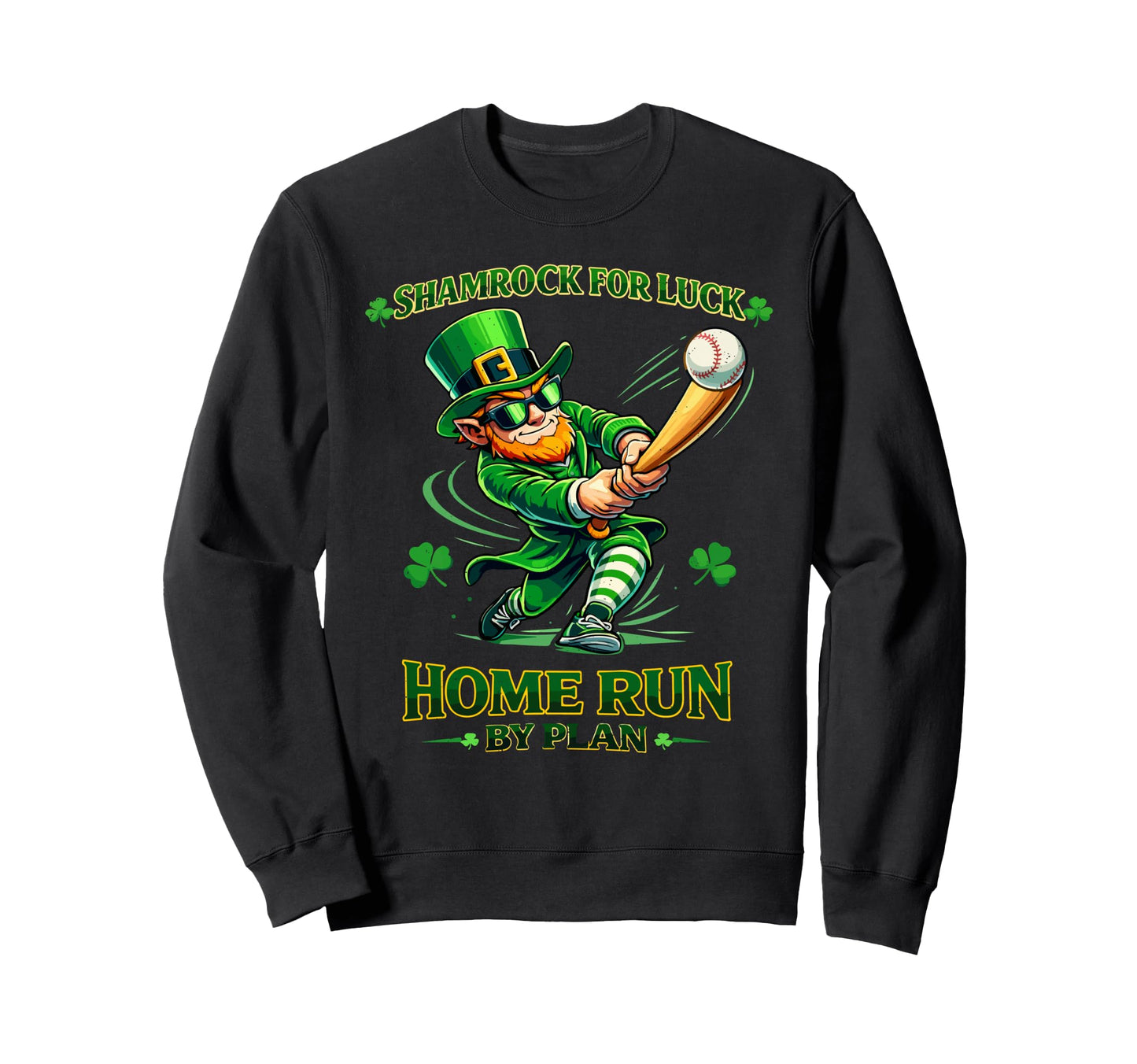St Patricks Day Shamrock Luck Sweatshirt - Casual Everyday Wear Men Women - T-Shirt, Sweatshirt, Hoodie