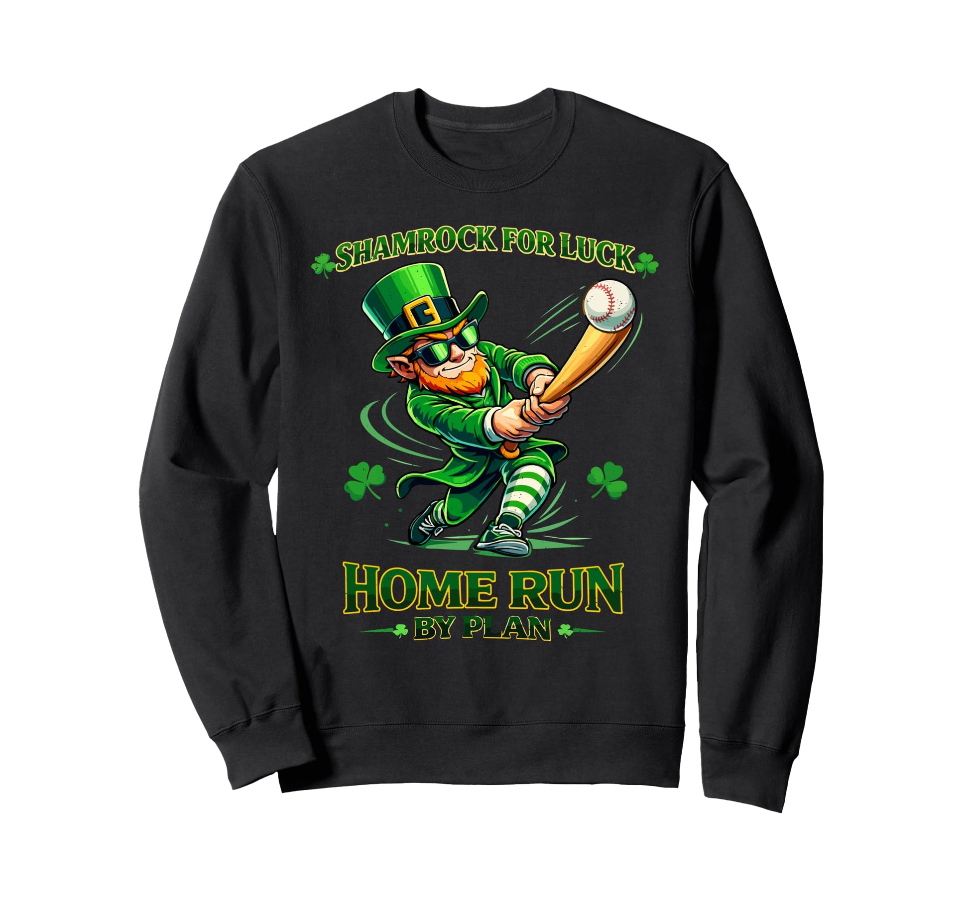 St Patricks Day Shamrock Luck Sweatshirt - Casual Everyday Wear Men Women - T-Shirt, Sweatshirt, Hoodie
