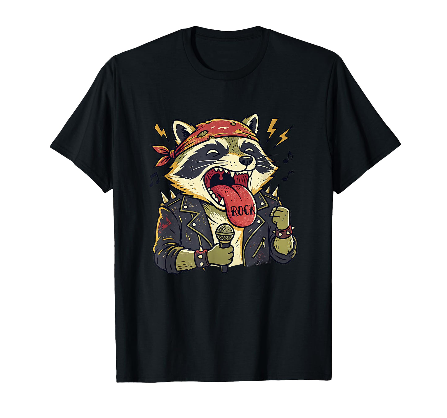 Raccoon Singer Rock Band Funny T-Shirt - Aesthetic Graphic Men Women - T-Shirt, Sweatshirt, Hoodie