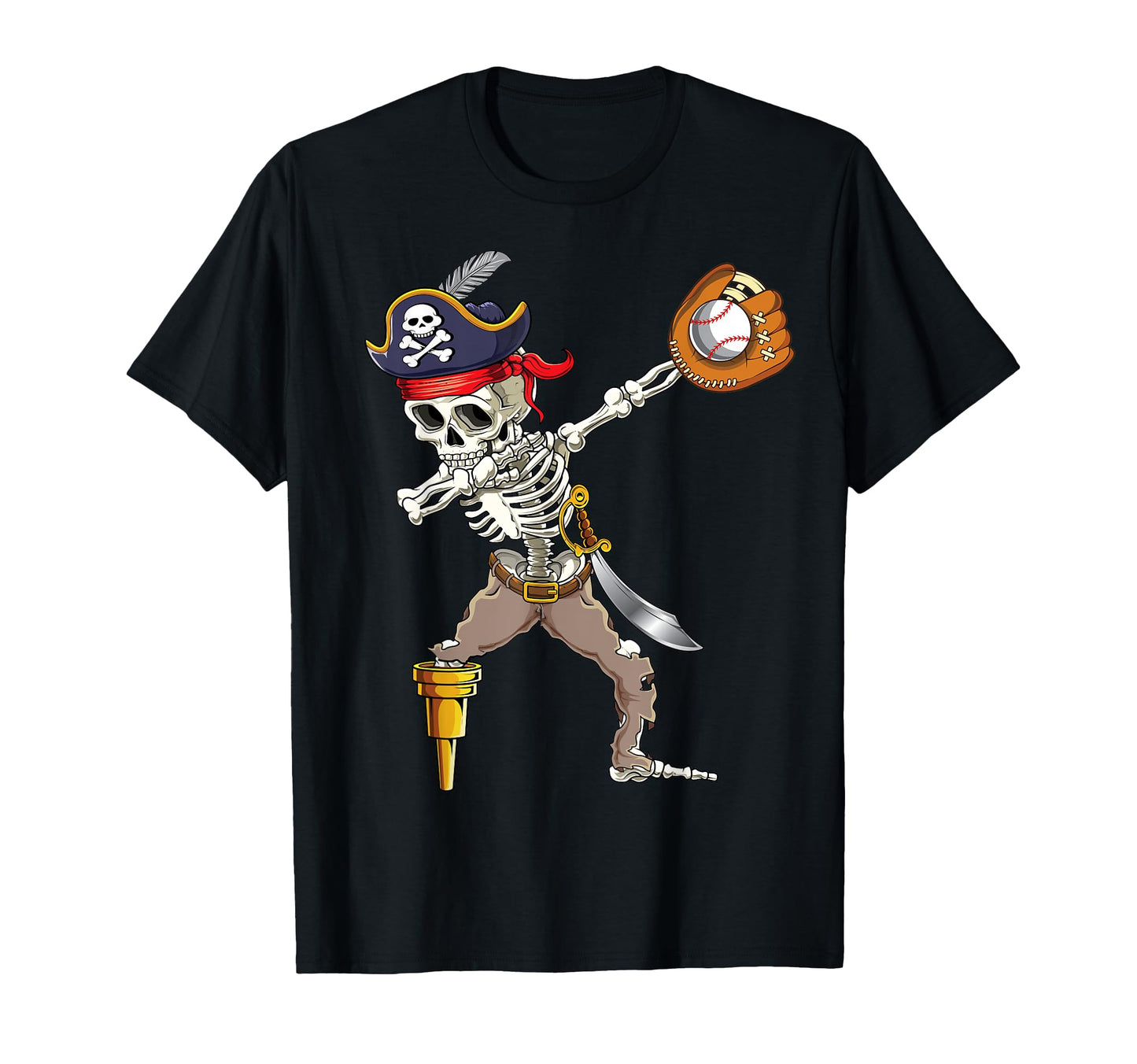 Dab Skeleton Dabbing Skeleton Pirate T-Shirt - Novelty Apparel Men Women - T-Shirt, Sweatshirt, Hoodie