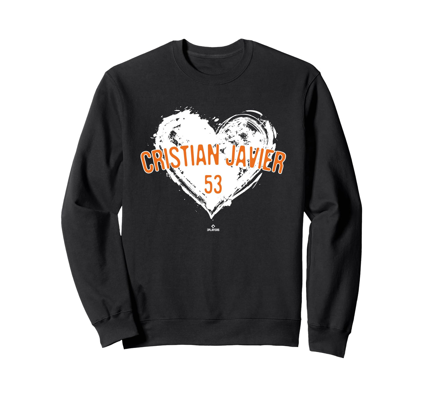 Distressed Heart Cristian Javier Sweatshirt - Minimalist Print for Adults - T-Shirt, Sweatshirt, Hoodie