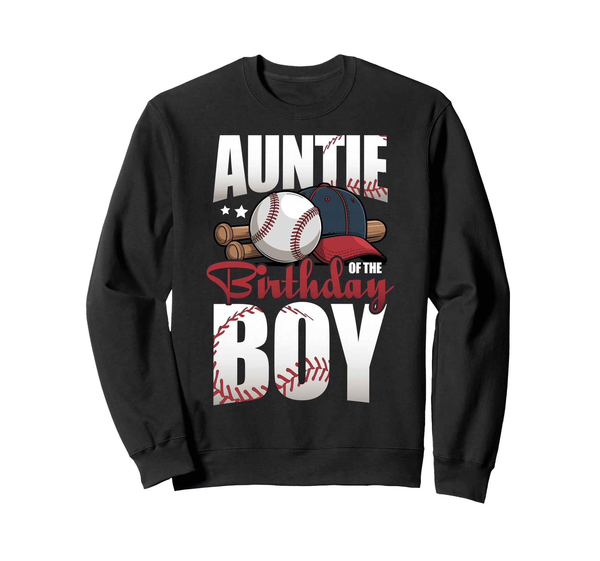 Auntie Birthday Matching Baseball Sweatshirt - Novelty Apparel for Adults - T-Shirt, Sweatshirt, Hoodie