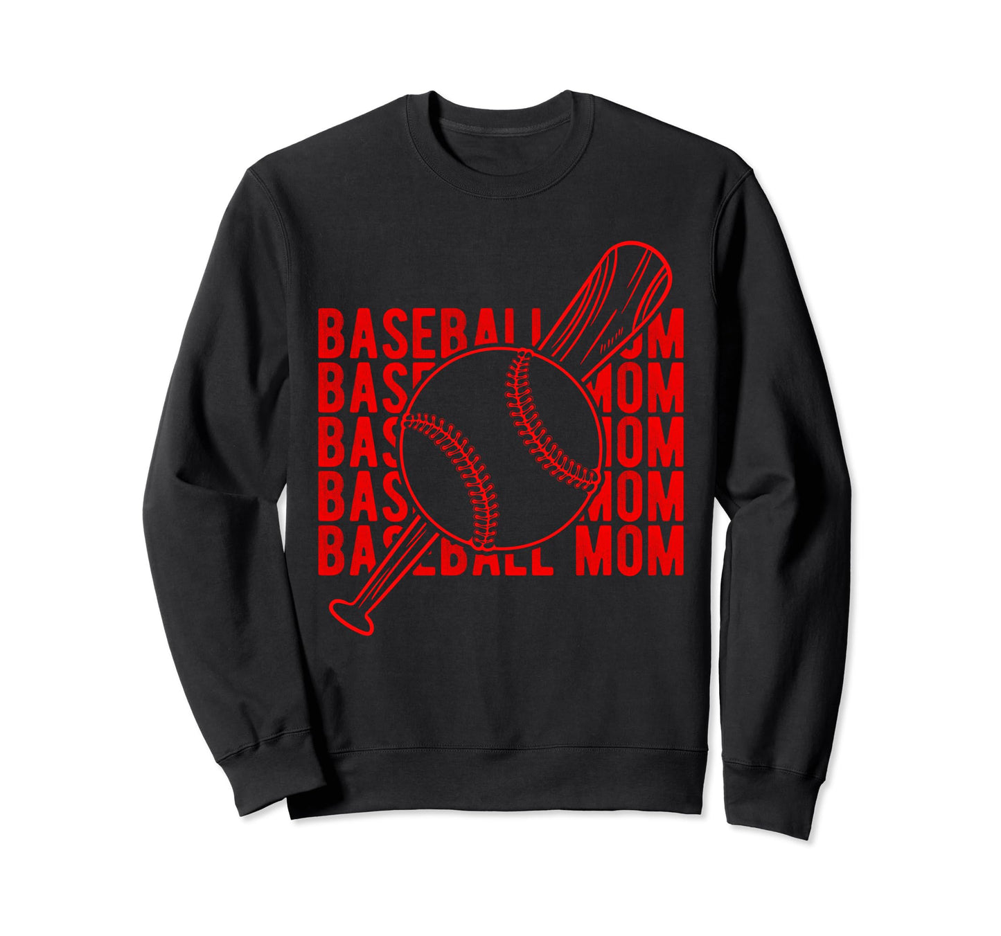 Baseball Mom Mothers Day Homerun Sweatshirt - Graphic Print for Adults - T-Shirt, Sweatshirt, Hoodie