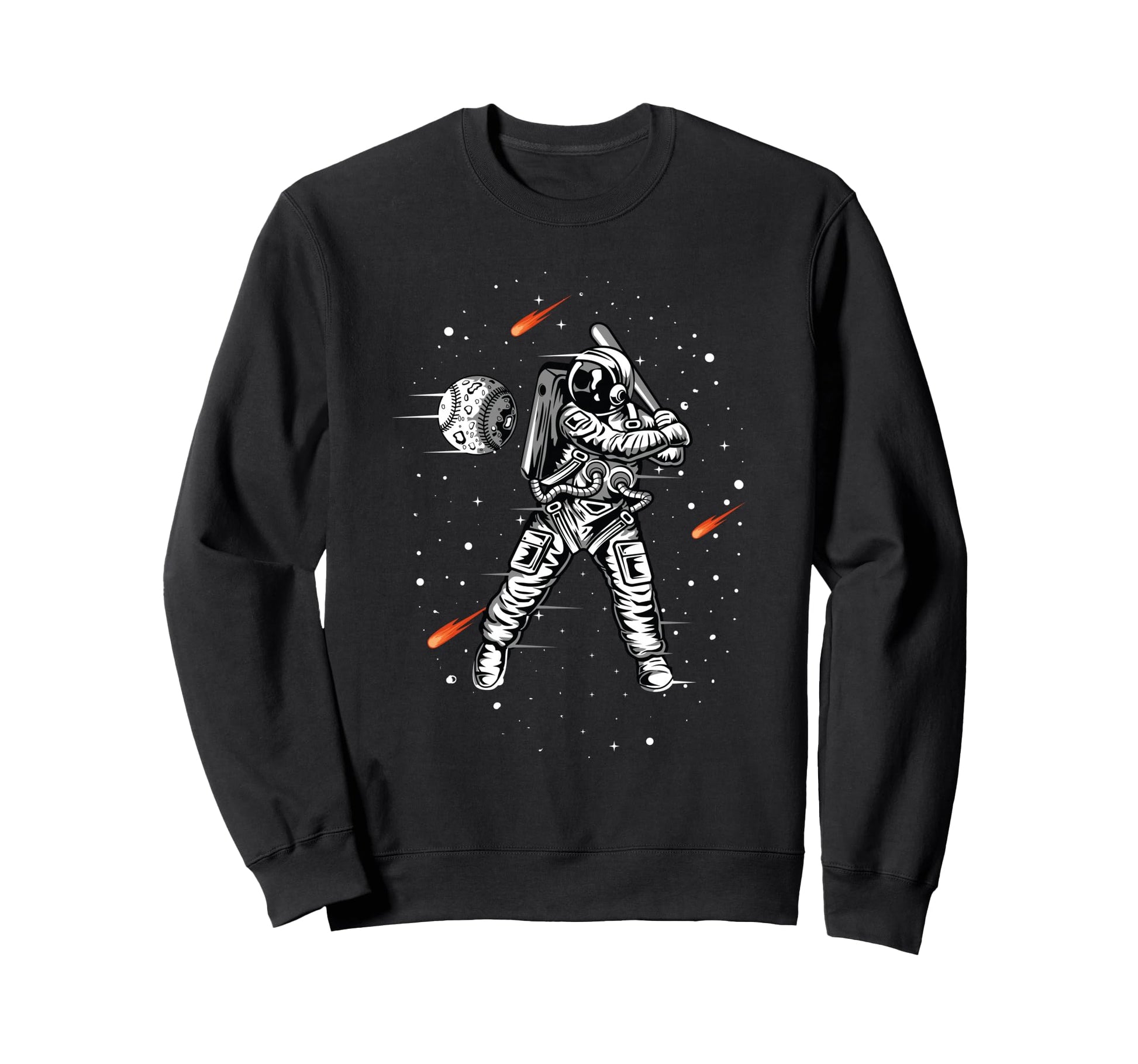 Astronaut Home Run Outer Sweatshirt - Casual Everyday Wear for Adults - T-Shirt, Sweatshirt, Hoodie