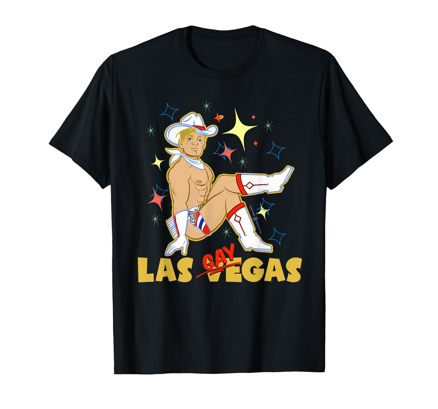 Vegas Cowboy Showboy Art T-Shirt - Novelty Apparel Men Women - T-Shirt, Sweatshirt, Hoodie