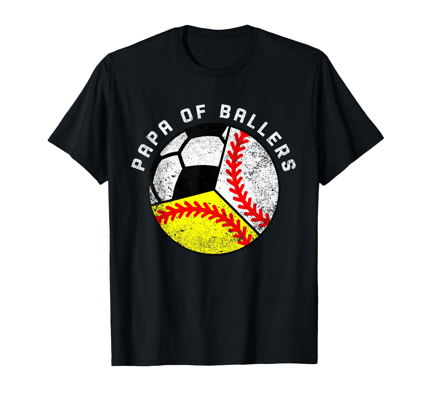 Papa Ballers Funny Baseball T-Shirt - Fun Novelty Design Men Women - T-Shirt, Sweatshirt, Hoodie