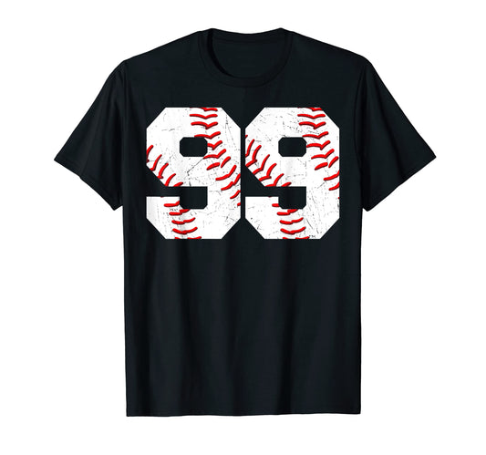 99 Birthday Baseball Theme Bday Party T-Shirt - Streetwear Style Unisex - T-Shirt, Sweatshirt, Hoodie