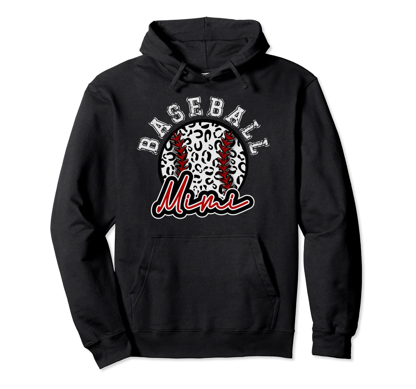 Leopard Cheetah Baseball Mimi Womens Hoodie - Graphic Print for Adults - T-Shirt, Sweatshirt, Hoodie