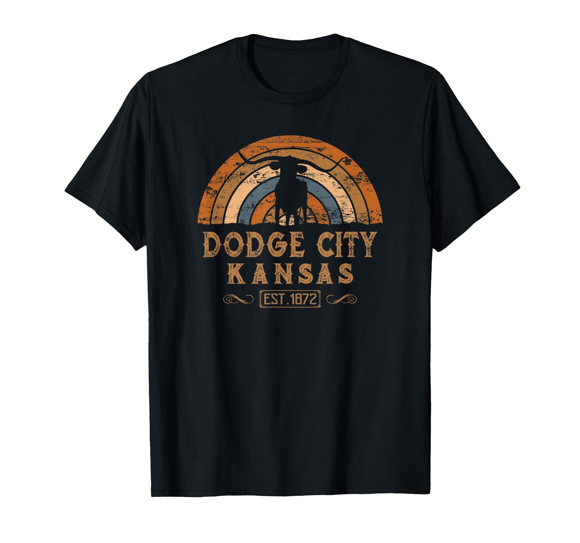 Dodge City Kansas Ks Wild West T-Shirt - Minimalist Print for Adults - T-Shirt, Sweatshirt, Hoodie