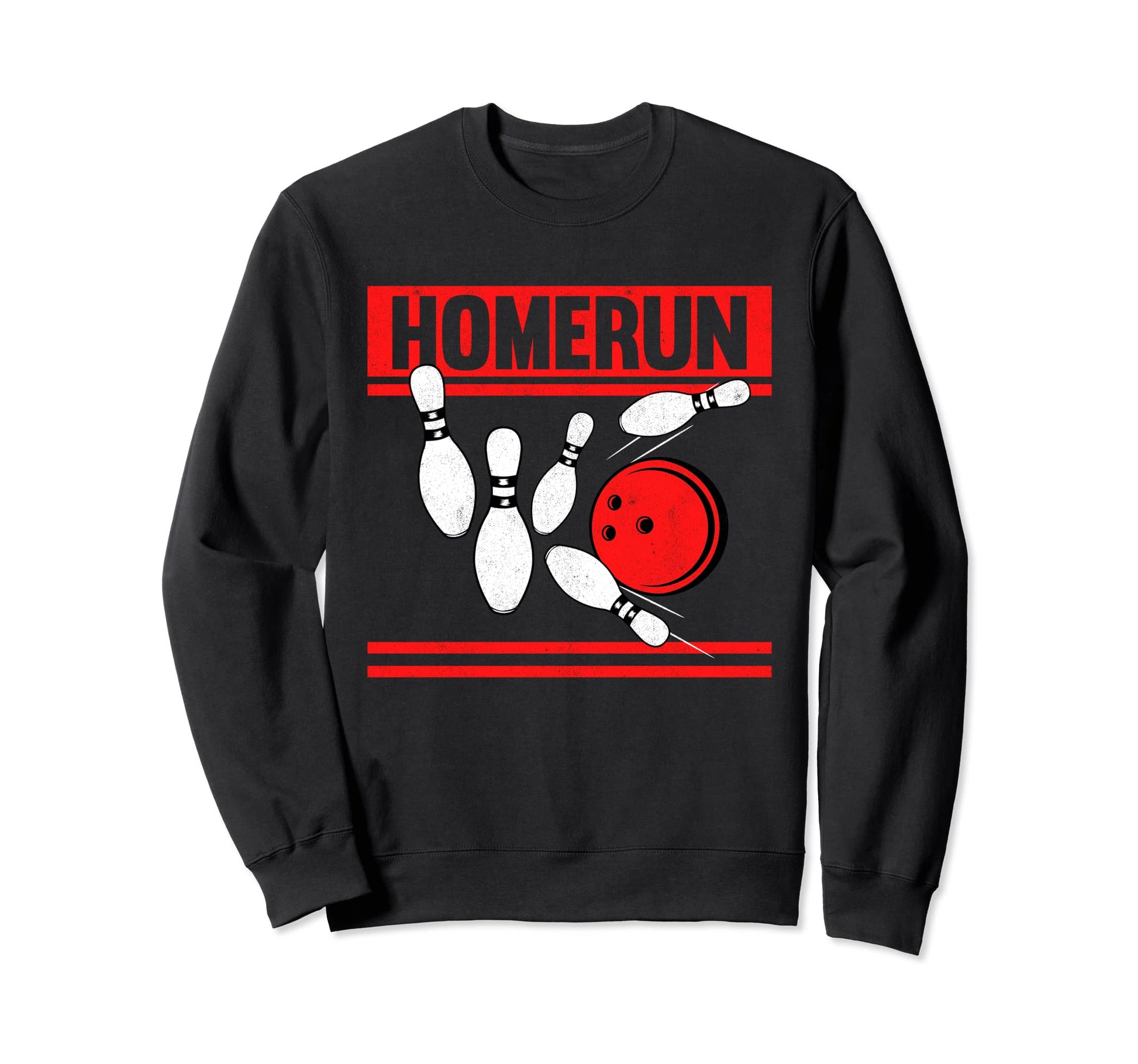 Homerun Bowling Ball Strike Sweatshirt - Minimalist Print for Adults - T-Shirt, Sweatshirt, Hoodie