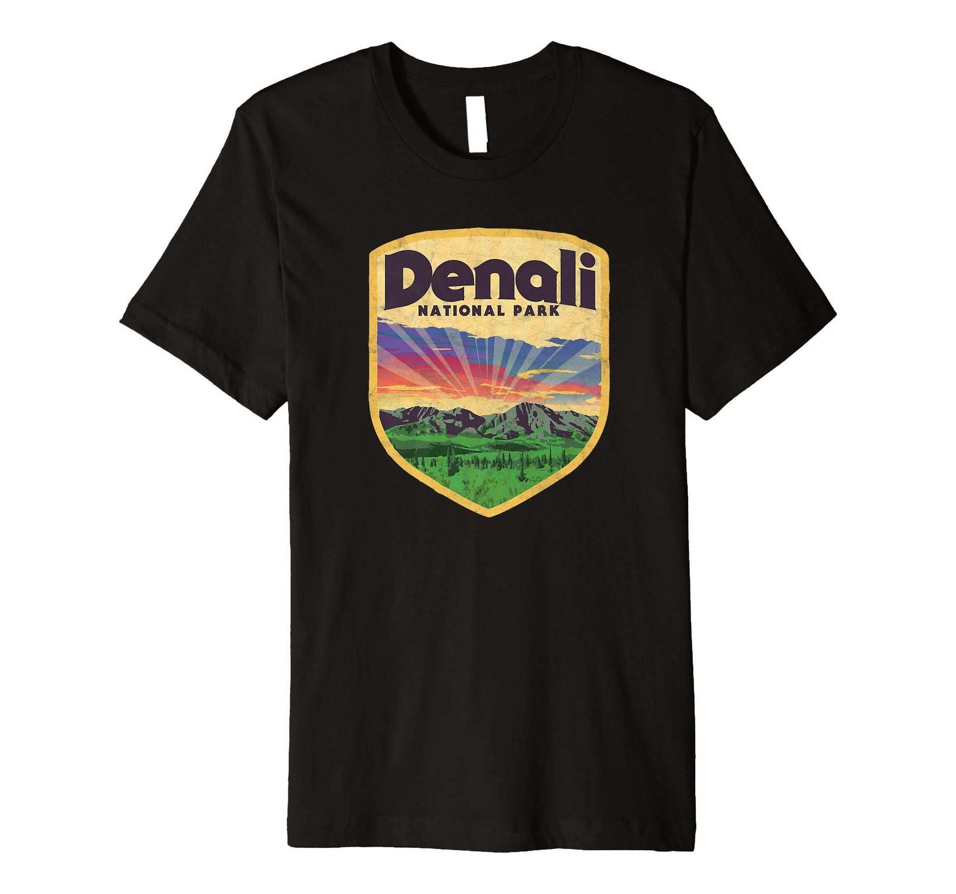Denali National Park Alaska 80S T-Shirt - Custom Art Print Unisex - T-Shirt, Sweatshirt, Hoodie
