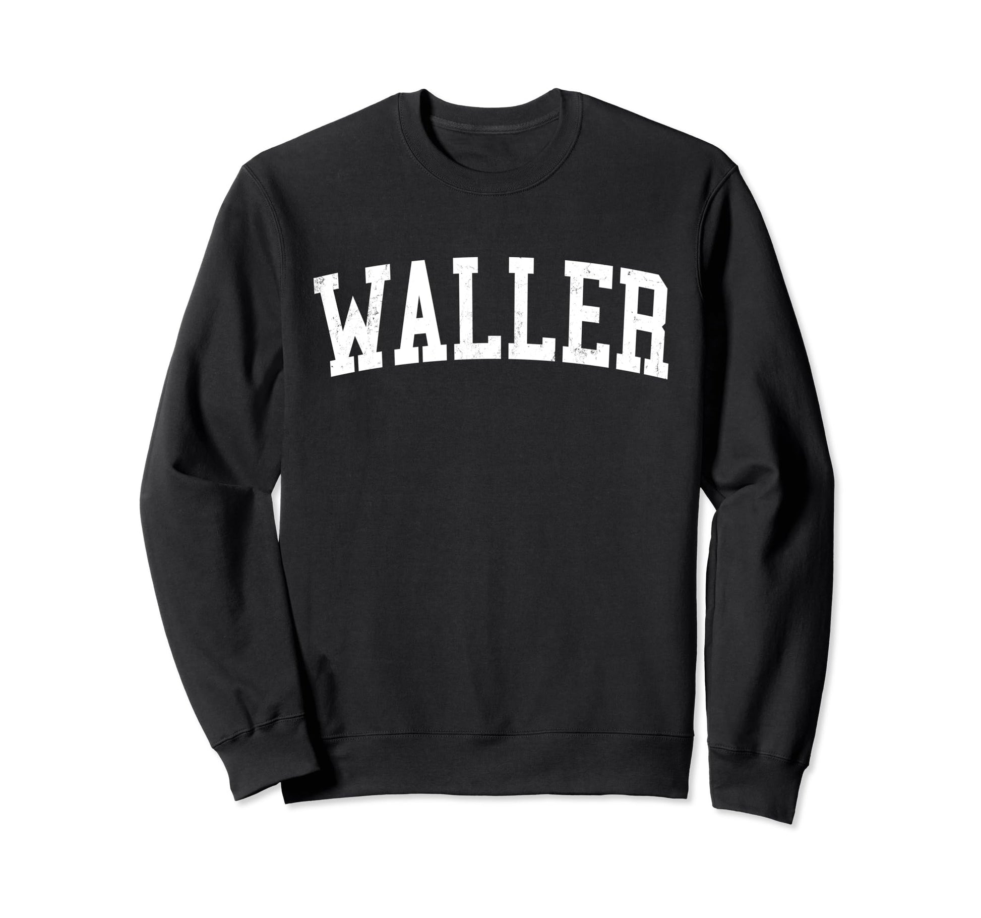 Waller Wa Distressed White Varsity Sweatshirt - Unique Graphic Unisex - T-Shirt, Sweatshirt, Hoodie