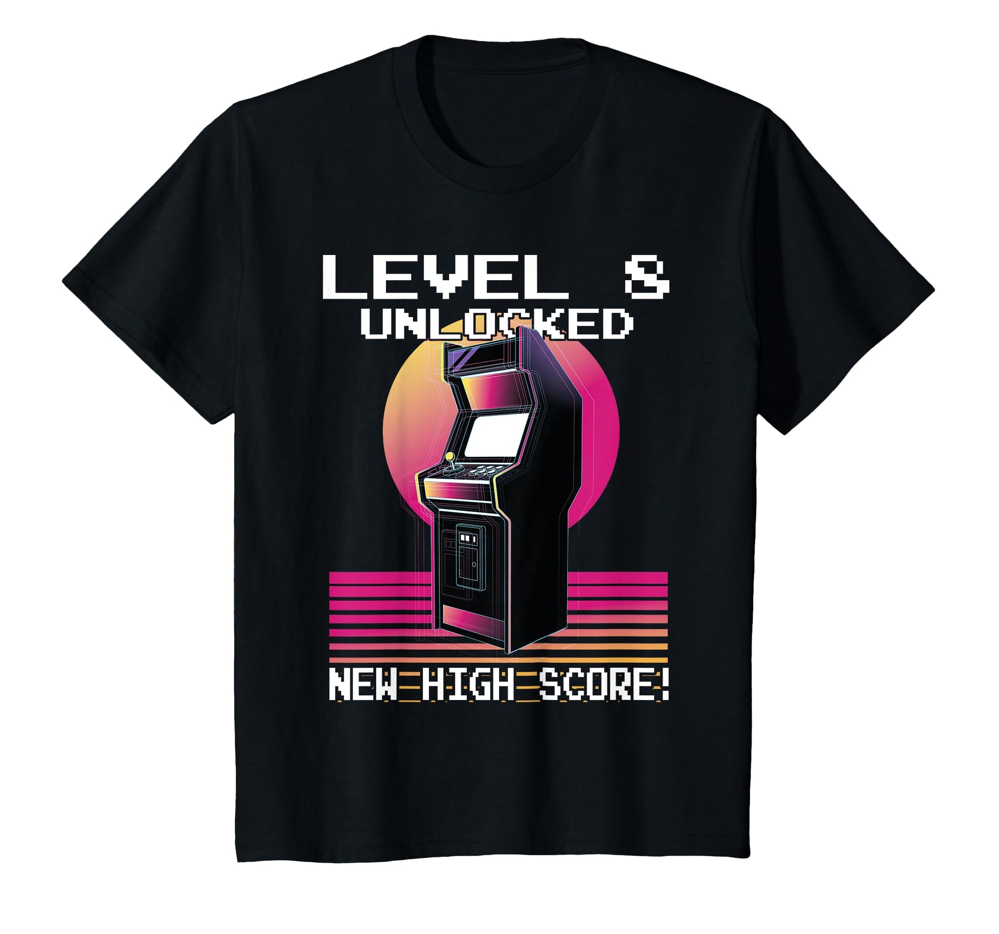 Level 8 Unlocked Gamer 8Th Birthday T-Shirt - Graphic Print Men Women - T-Shirt, Sweatshirt, Hoodie