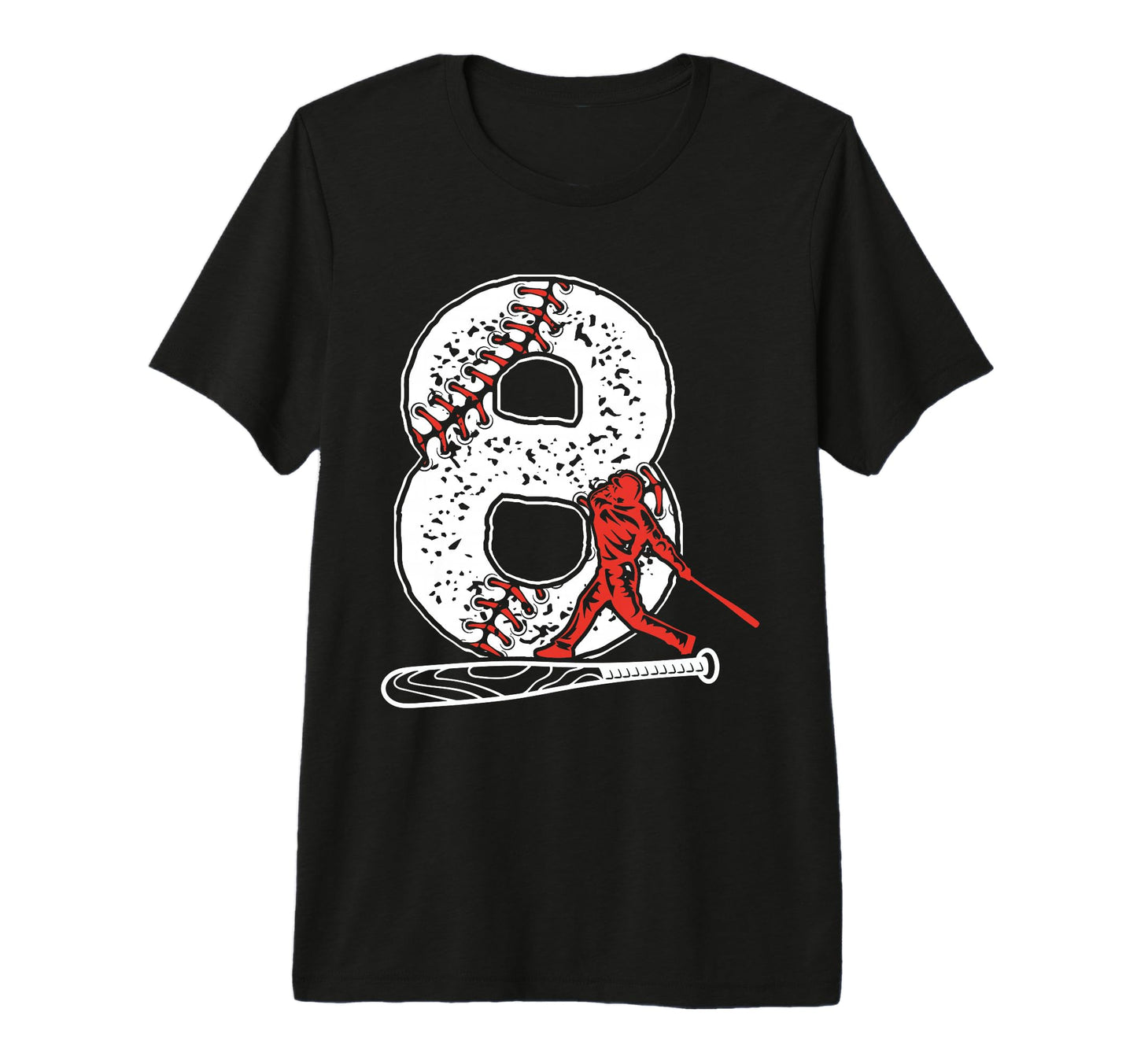 Baseball Birthday 8Th Birthday T-Shirt - Aesthetic Graphic for Adults - T-Shirt, Sweatshirt, Hoodie