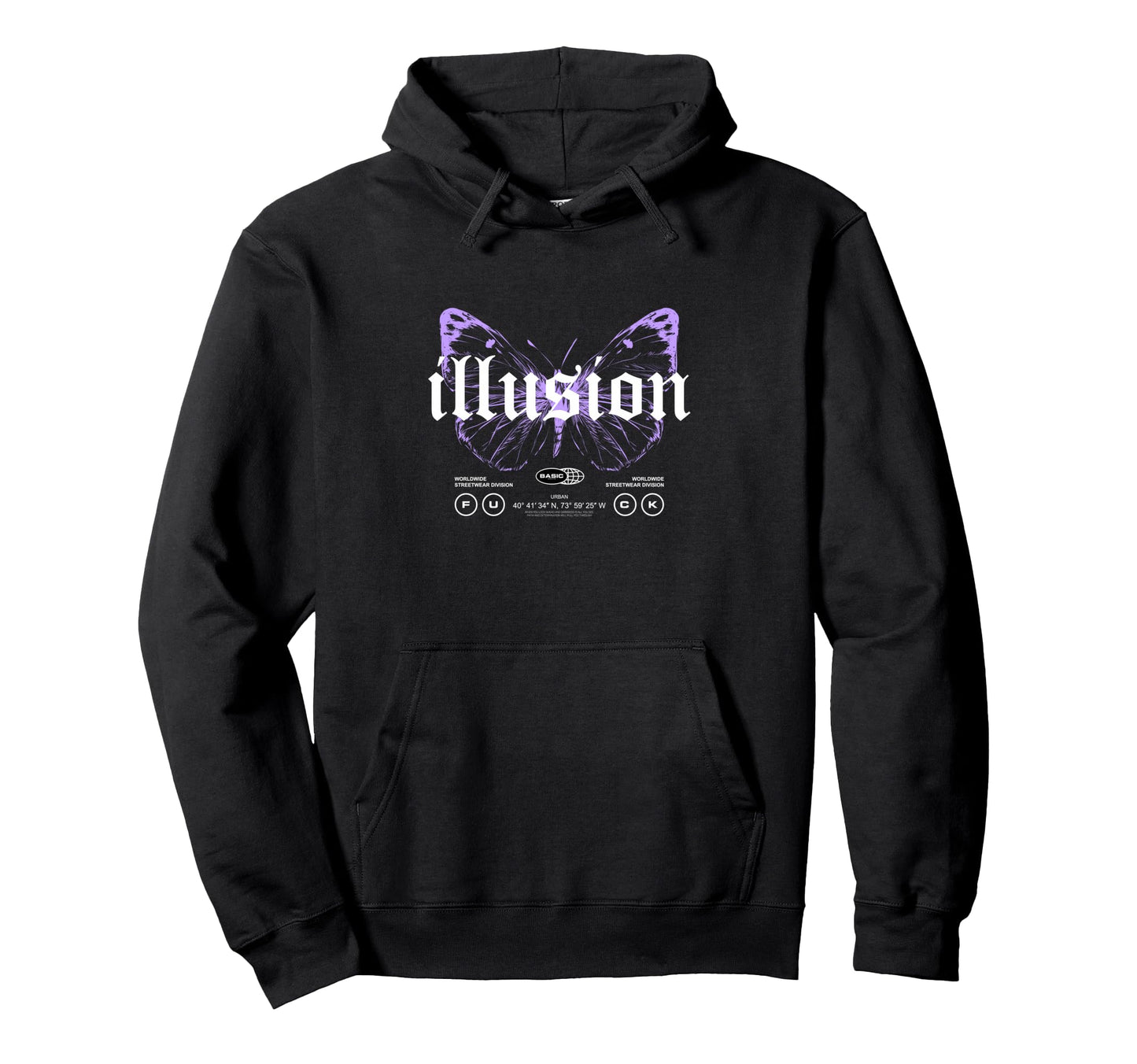 Butterfly Illusion Y2K Grunge Aesthetic Hoodie - Unique Graphic for Adults - T-Shirt, Sweatshirt, Hoodie