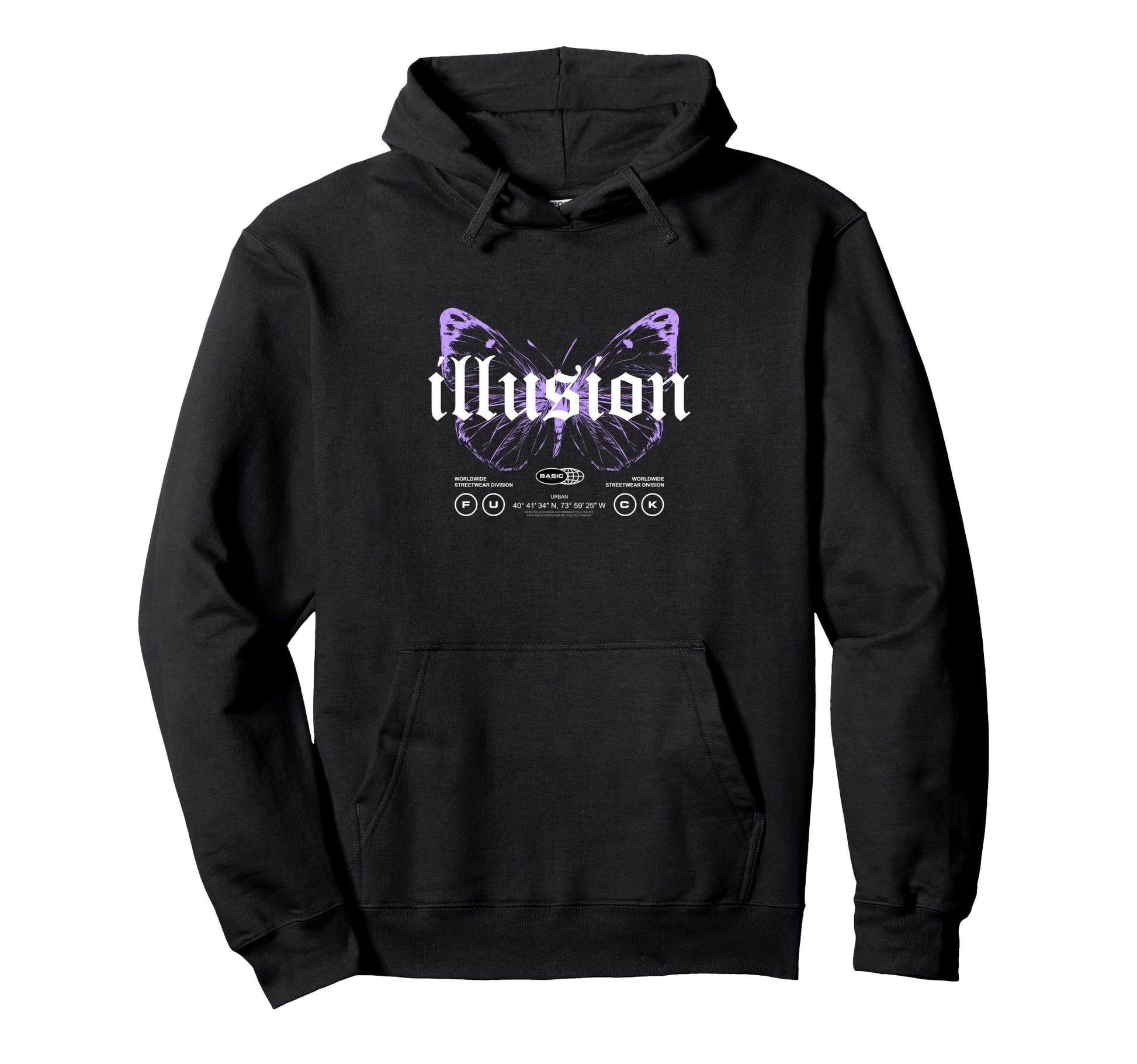 Butterfly Illusion Y2K Grunge Aesthetic Hoodie - Unique Graphic for Adults - T-Shirt, Sweatshirt, Hoodie