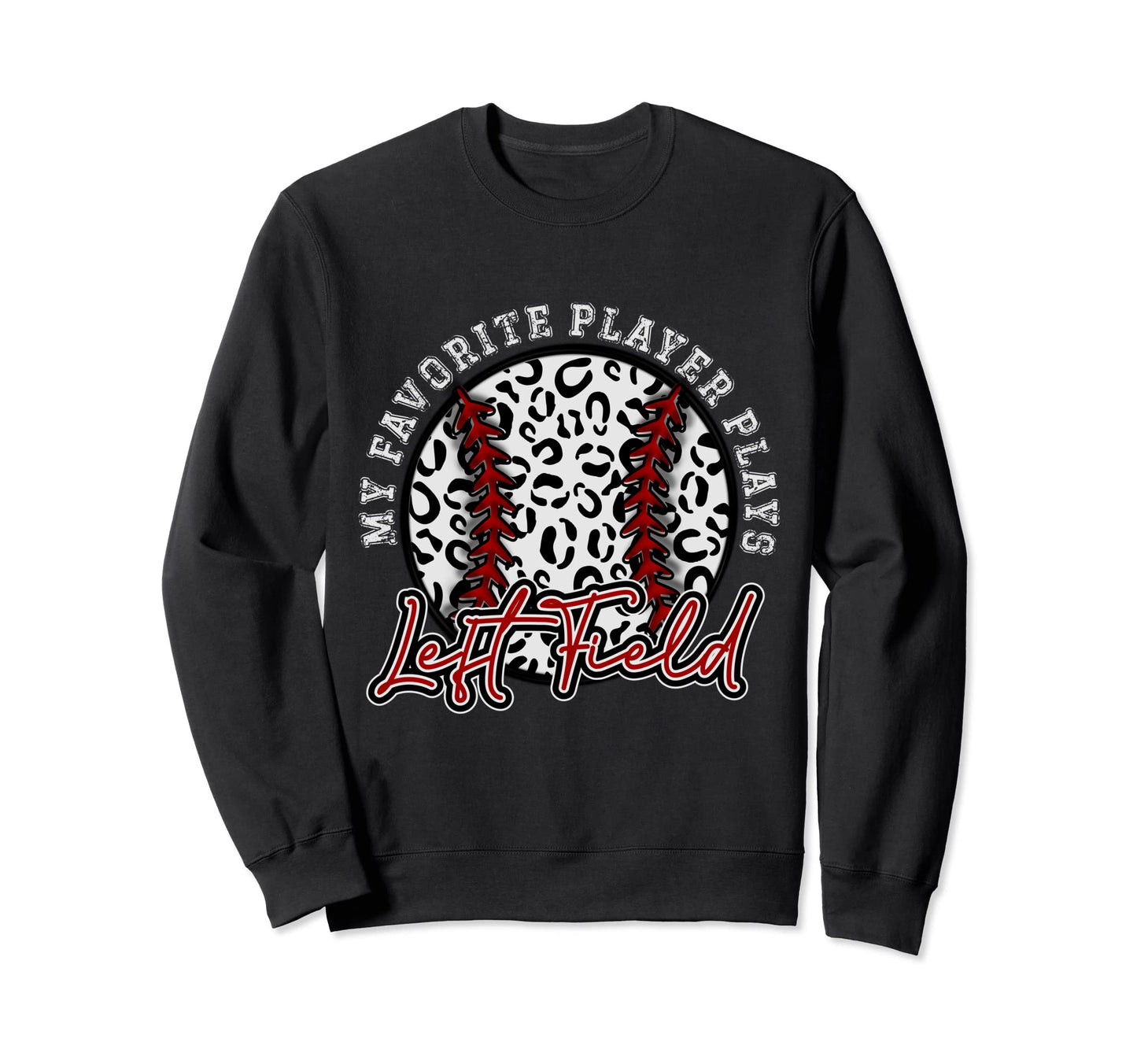 Leopard Cheetah Baseball Left Sweatshirt - Streetwear Style Men Women - T-Shirt, Sweatshirt, Hoodie