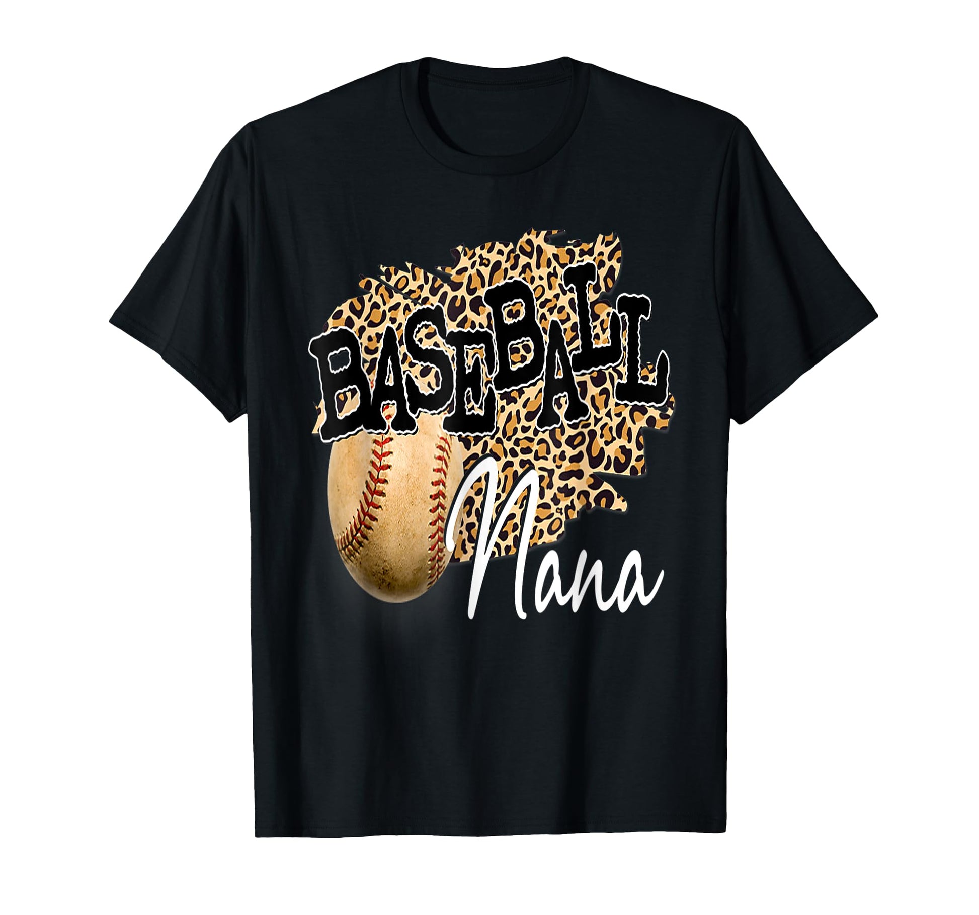 Baseball Nana Leopard Mothers Day T-Shirt - Minimalist Print Unisex - T-Shirt, Sweatshirt, Hoodie