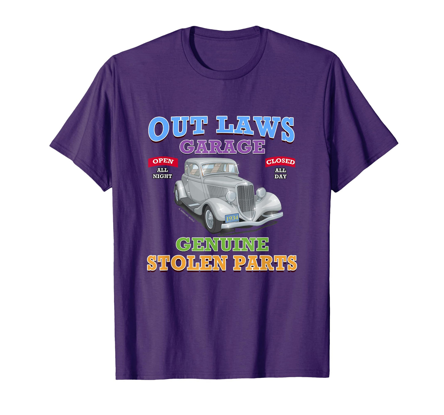 Car Outlaw Garage Hot Rod Novelty Gift T-Shirt - Streetwear Style Unisex - T-Shirt, Sweatshirt, Hoodie