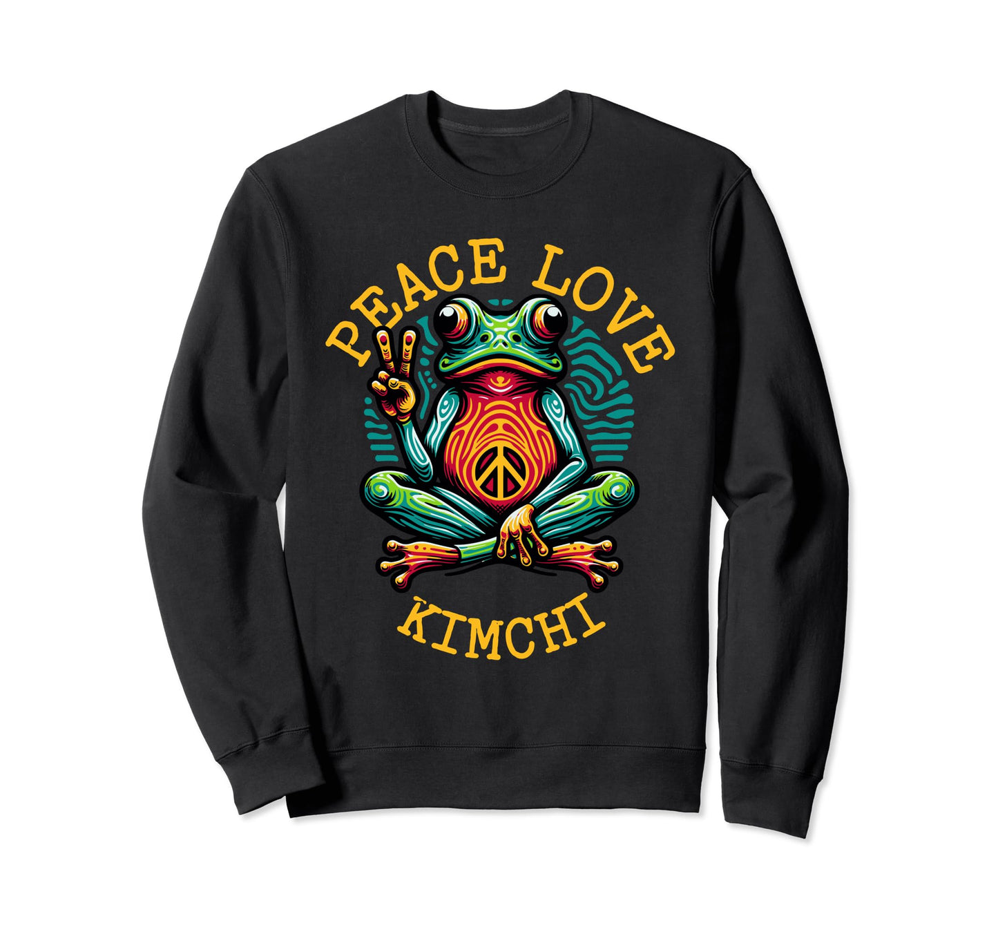 Peace Love Kimchi Vibrant And Sweatshirt - Aesthetic Graphic for Adults - T-Shirt, Sweatshirt, Hoodie
