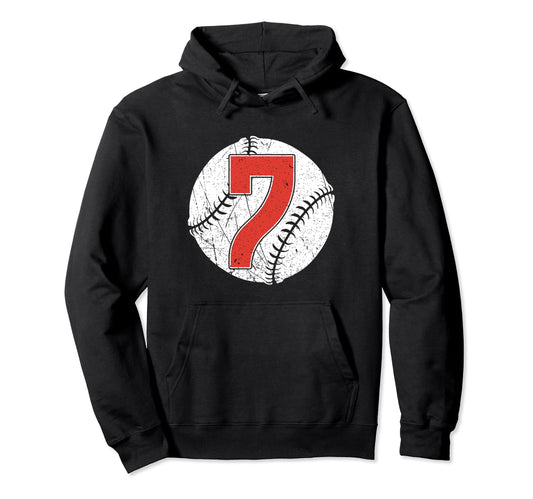 Baseball Birthday 7Th Birthday Party Hoodie - Streetwear Style for Adults - T-Shirt, Sweatshirt, Hoodie