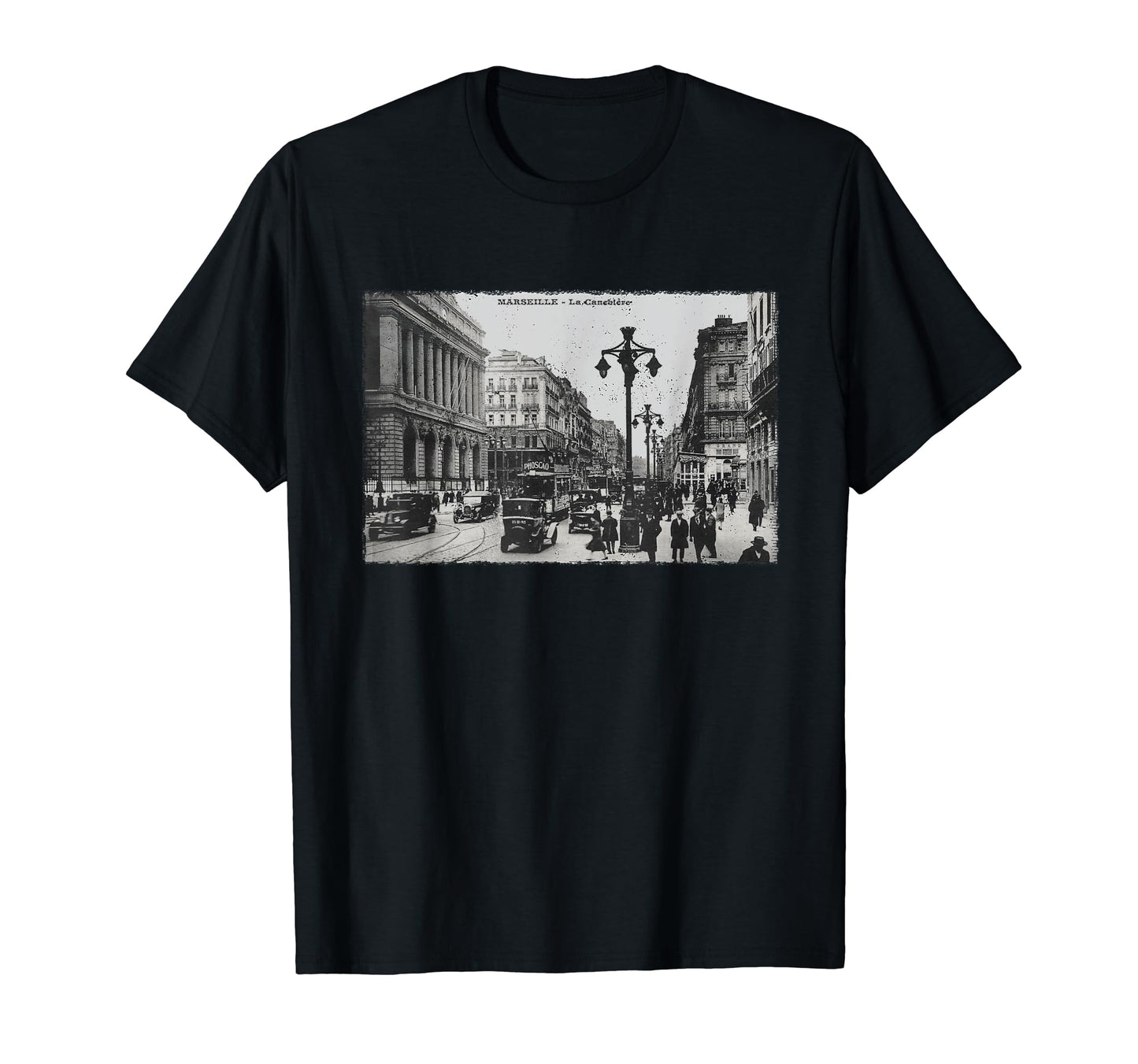 Marseille France La Canebi Re Antique T-Shirt - Graphic Print for Adults - T-Shirt, Sweatshirt, Hoodie