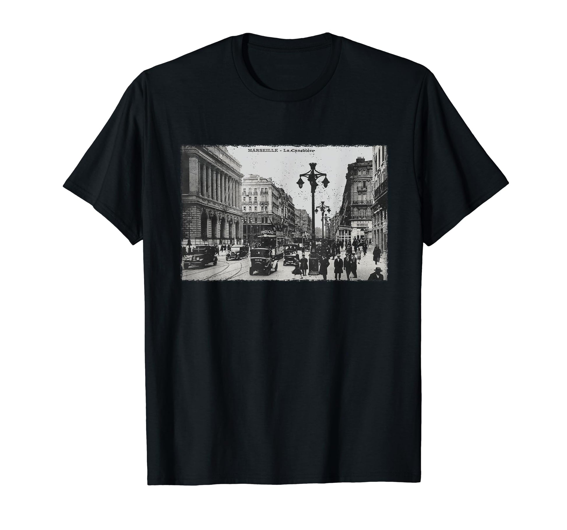 Marseille France La Canebi Re Antique T-Shirt - Graphic Print for Adults - T-Shirt, Sweatshirt, Hoodie