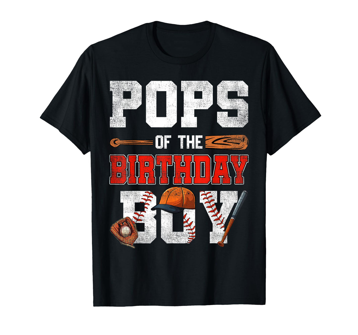 Pops Birthday Baseball Bday Family T-Shirt - Aesthetic Graphic Unisex - T-Shirt, Sweatshirt, Hoodie