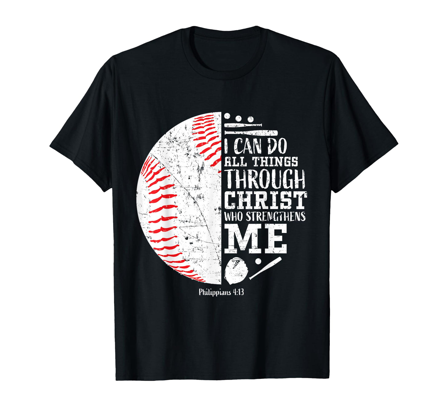 Christian Baseball I Can Do All T-Shirt - Casual Everyday Wear for Adults - T-Shirt, Sweatshirt, Hoodie