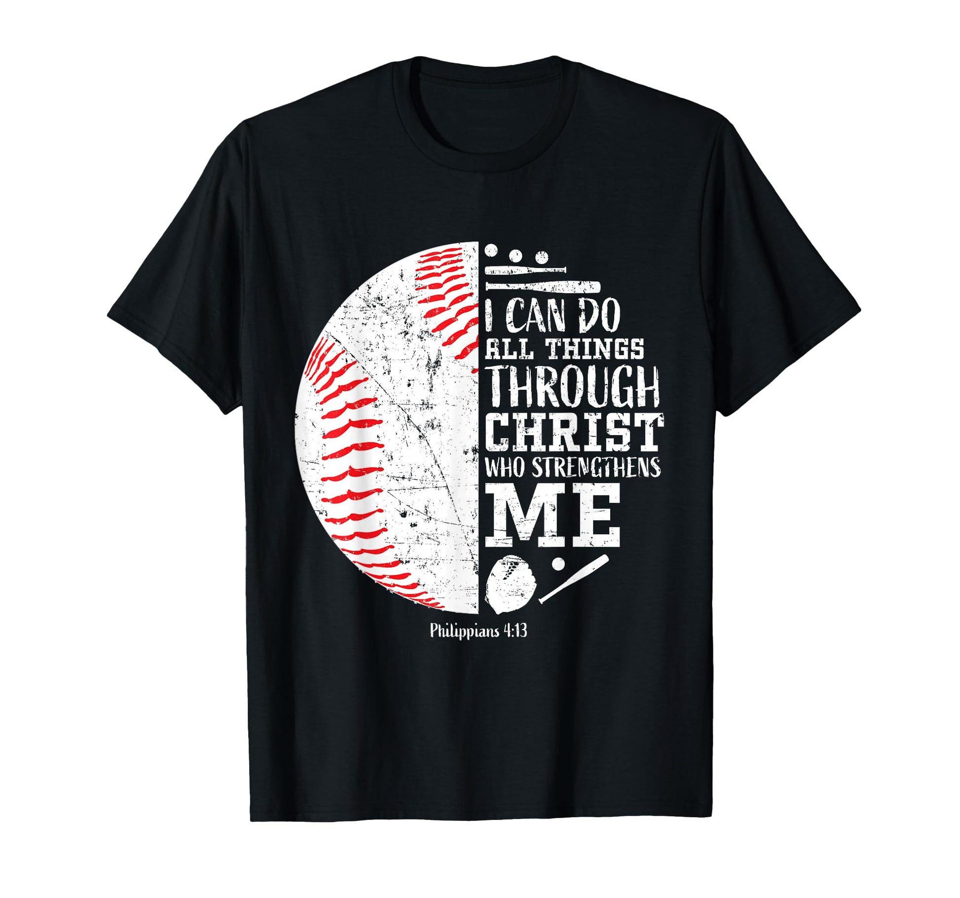 Christian Baseball I Can Do All T-Shirt - Casual Everyday Wear for Adults - T-Shirt, Sweatshirt, Hoodie