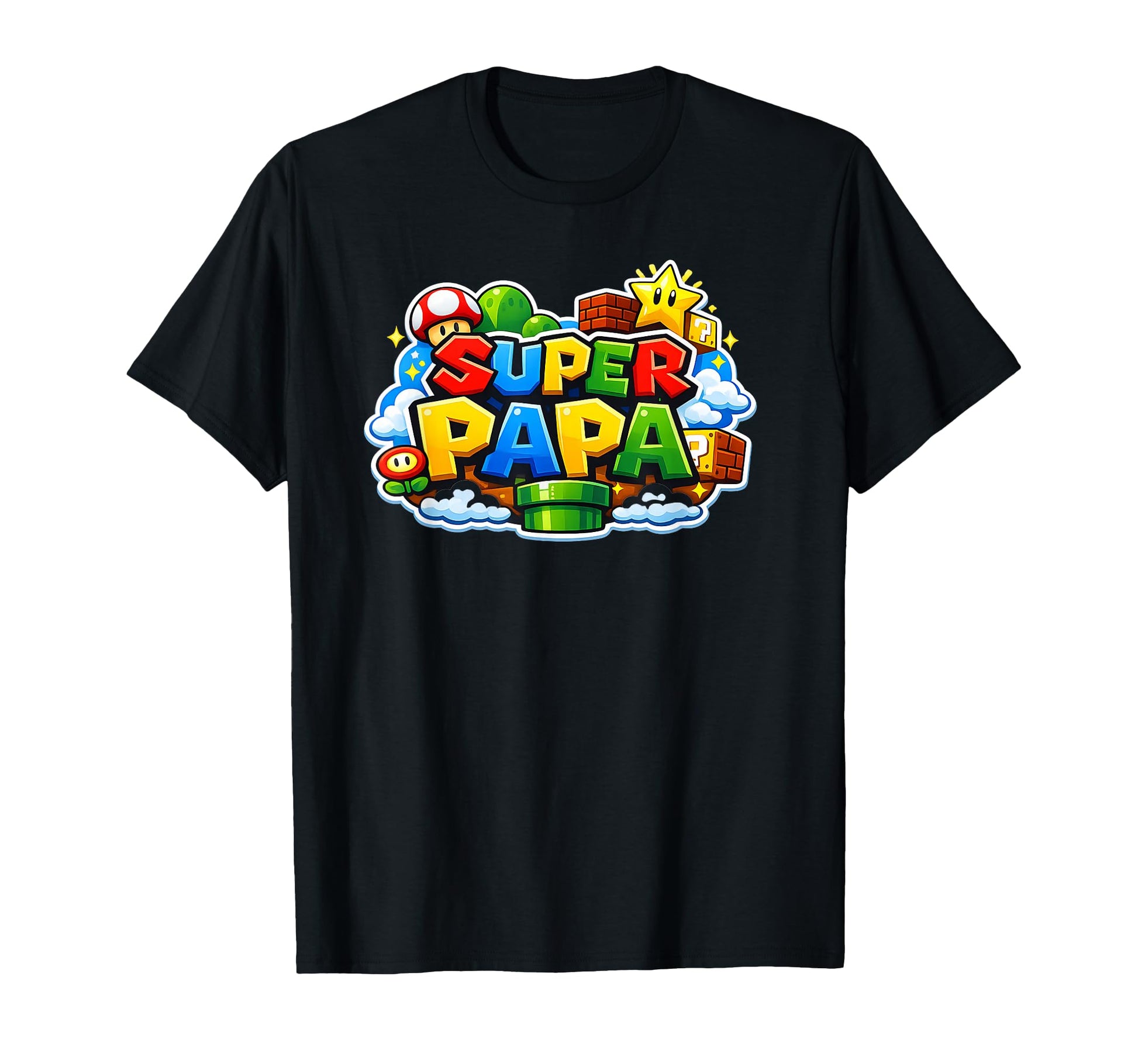 Super Papa Funny Gamer Dad Gift Gaming T-Shirt - Unique Graphic Men Women - T-Shirt, Sweatshirt, Hoodie