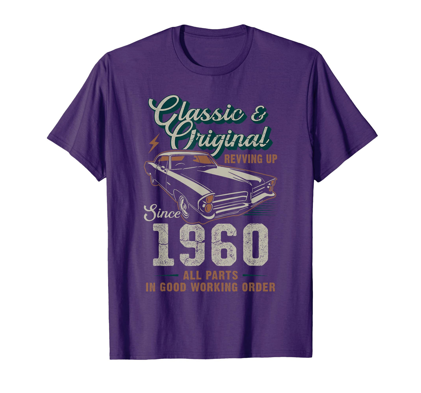 Born 1960 Car 66Th Birthday T-Shirt - Trendy Graphic Unisex - T-Shirt, Sweatshirt, Hoodie