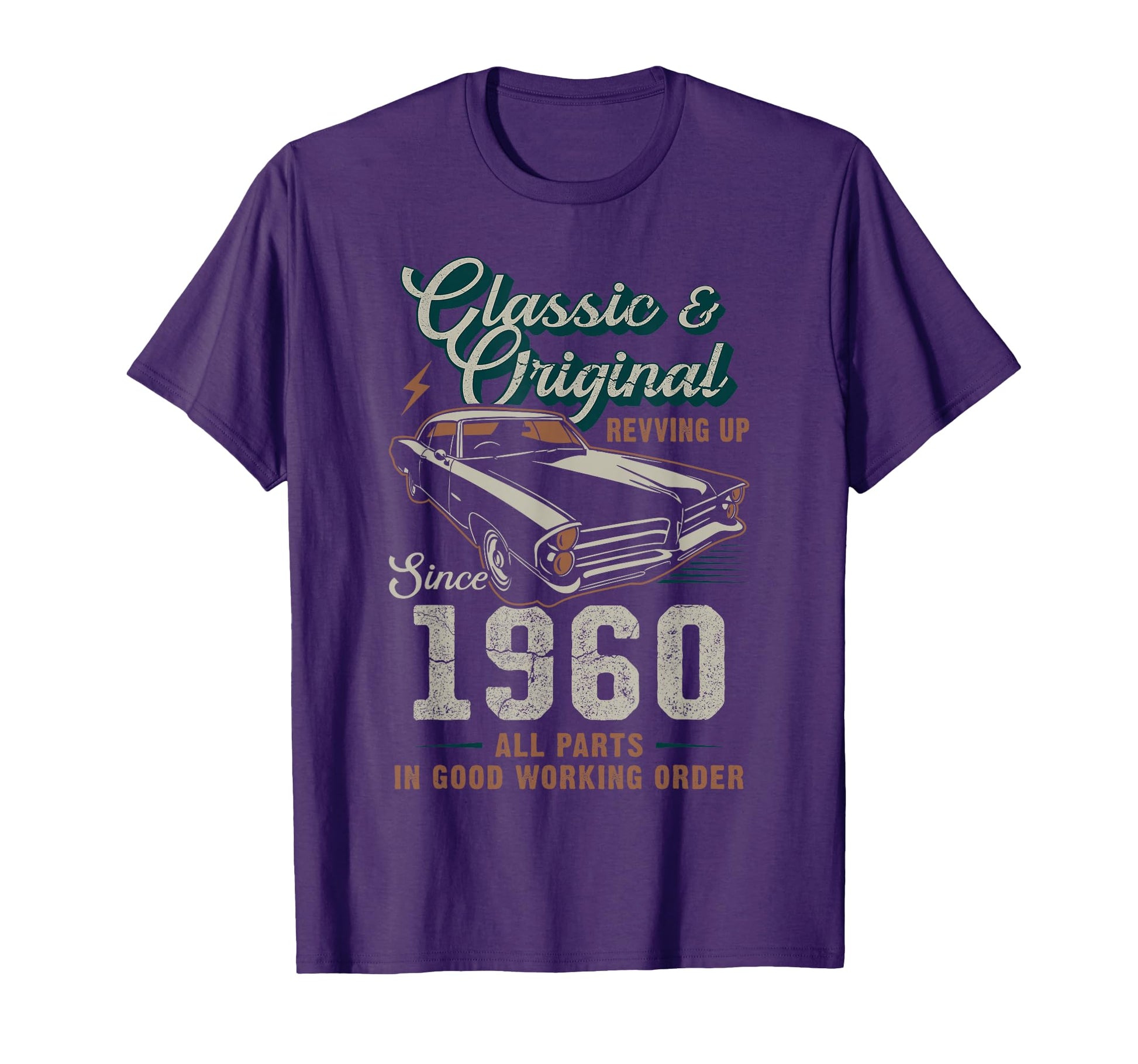 Born 1960 Car 66Th Birthday T-Shirt - Trendy Graphic Unisex - T-Shirt, Sweatshirt, Hoodie