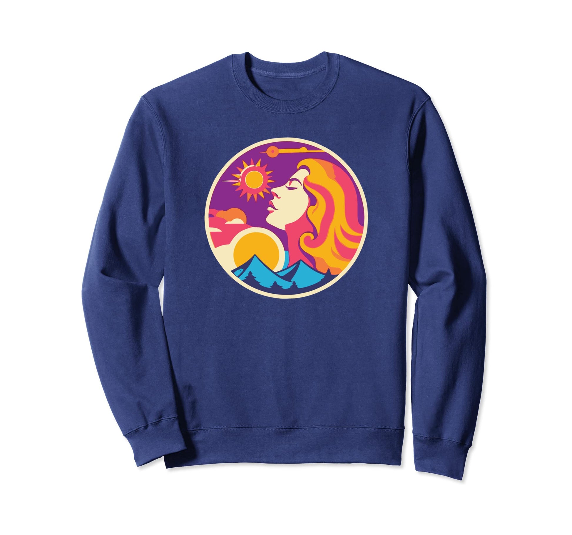 Groovy Mountain Mama Hippie 60S Sweatshirt - Novelty Apparel Unisex - T-Shirt, Sweatshirt, Hoodie
