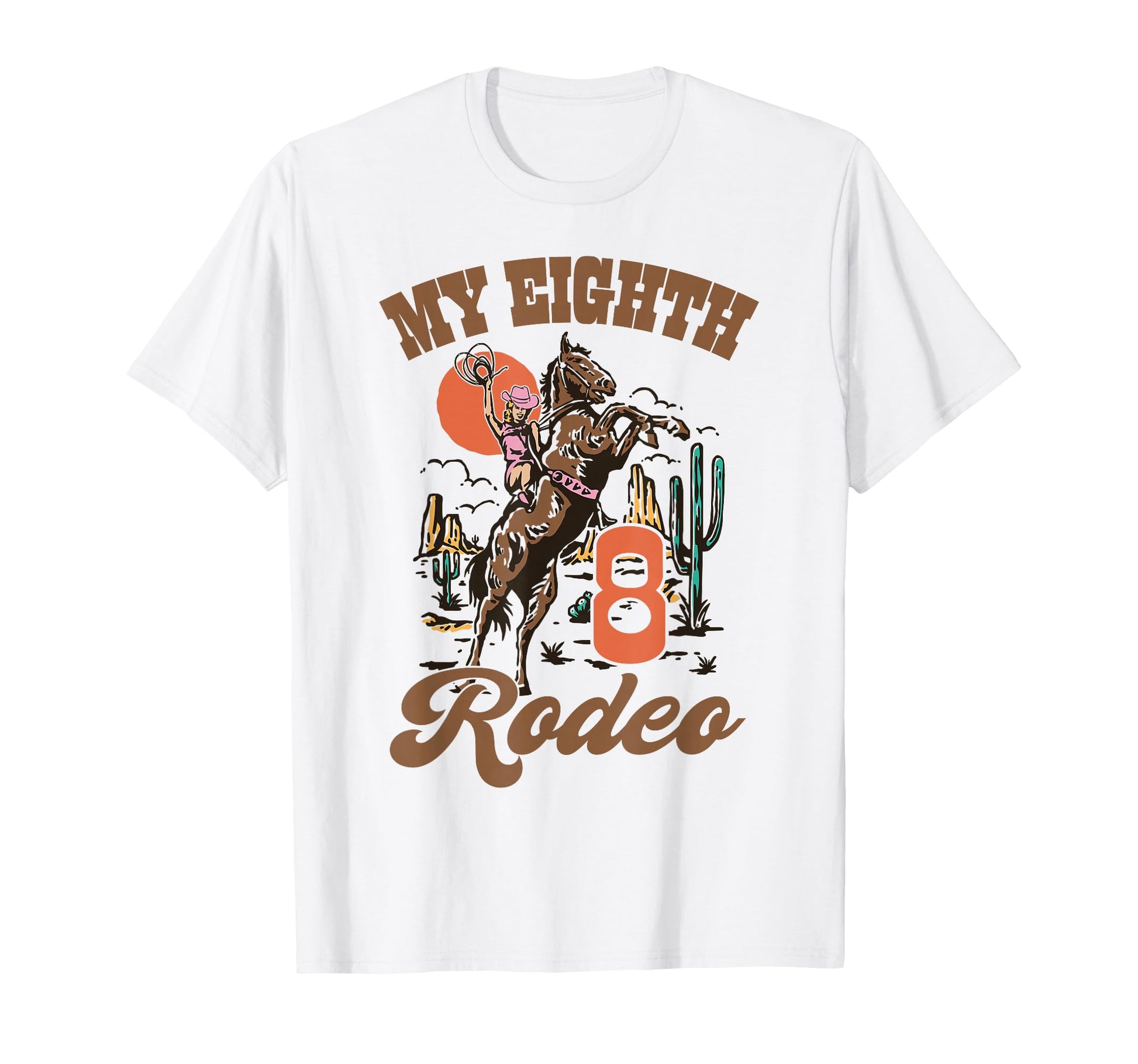 My Eight Rodeo Western 8Th Birthday T-Shirt - Graphic Print for Adults - T-Shirt, Sweatshirt, Hoodie