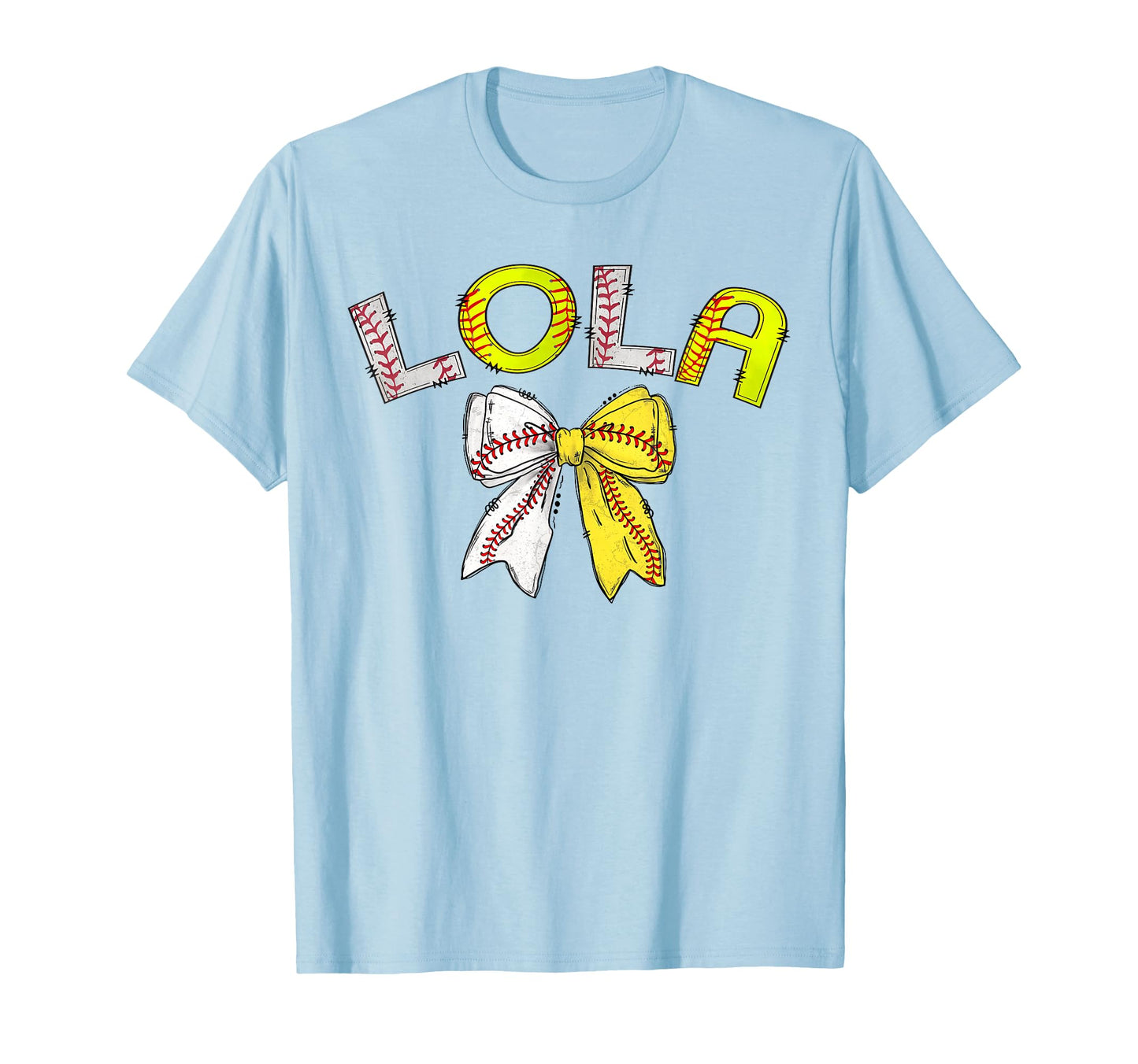 Lola Both Half Baseball Softball Coquette T-Shirt - Trendy Graphic Unisex - T-Shirt, Sweatshirt, Hoodie