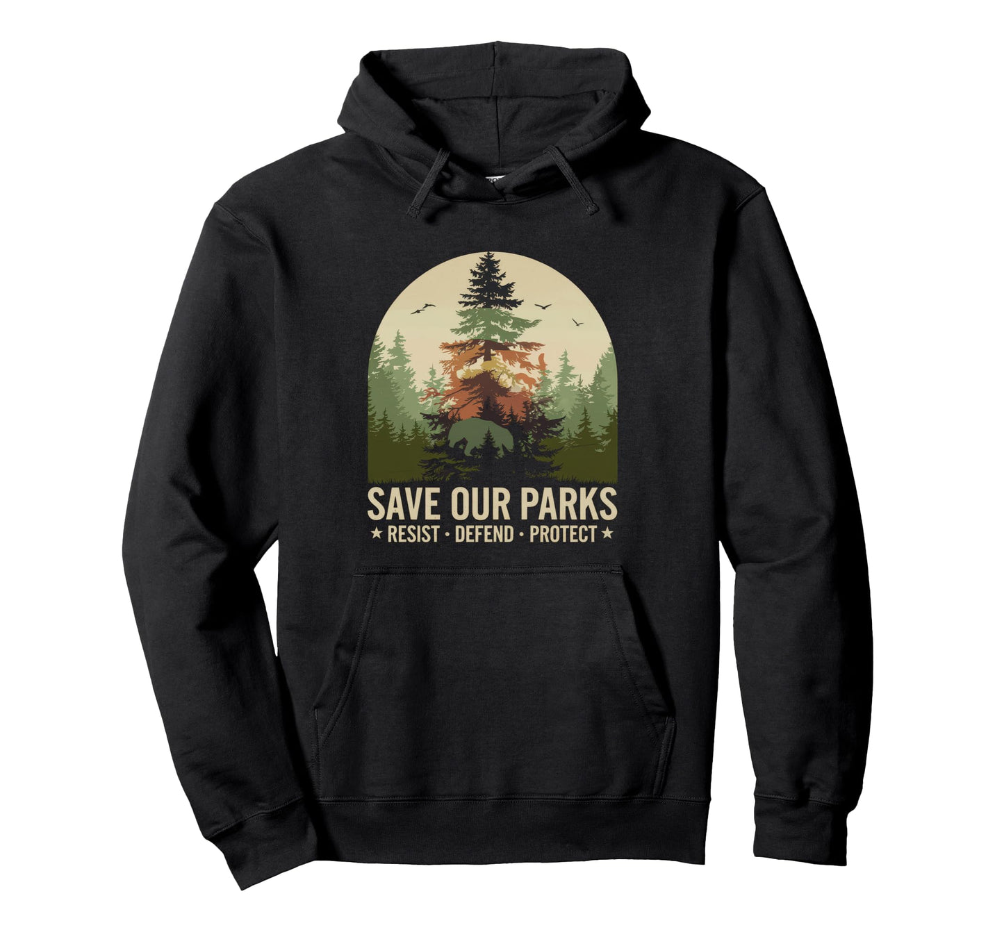 Save Our Parks Protect National Park Hoodie - Minimalist Print Men Women - T-Shirt, Sweatshirt, Hoodie